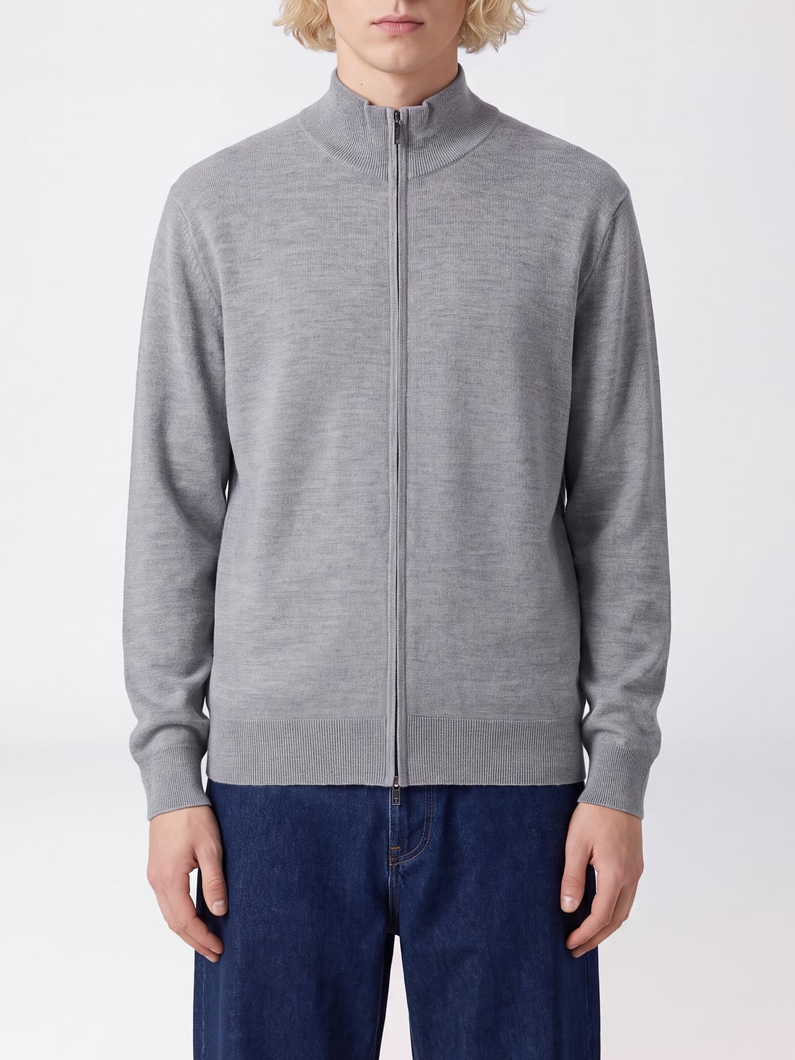 BRAMANI CASHMERE PULL: Pull homme Bramani Cashmere, Gris - Img 1