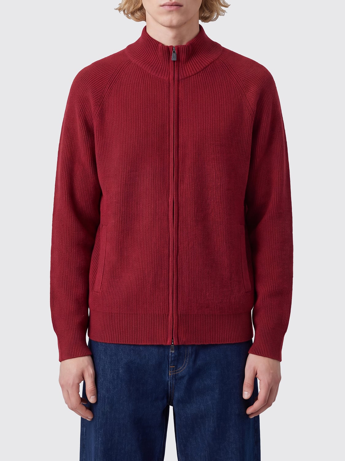 BRAMANI CASHMERE PULL: Pull homme Bramani Cashmere, Rouge - Img 1