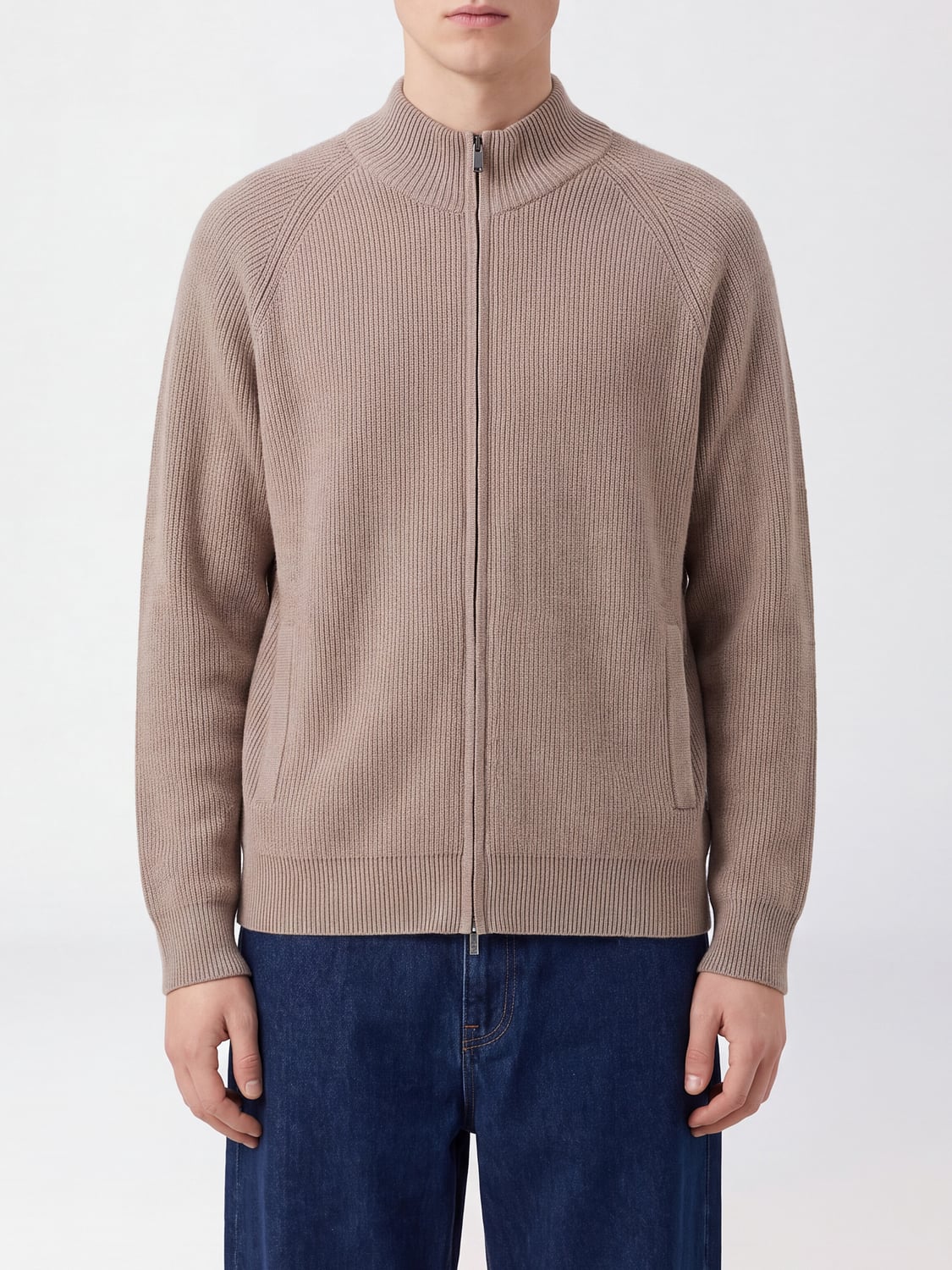 BRAMANI CASHMERE PULLOVER: Pullover herren Bramani Cashmere, Taubengrau - Img 1