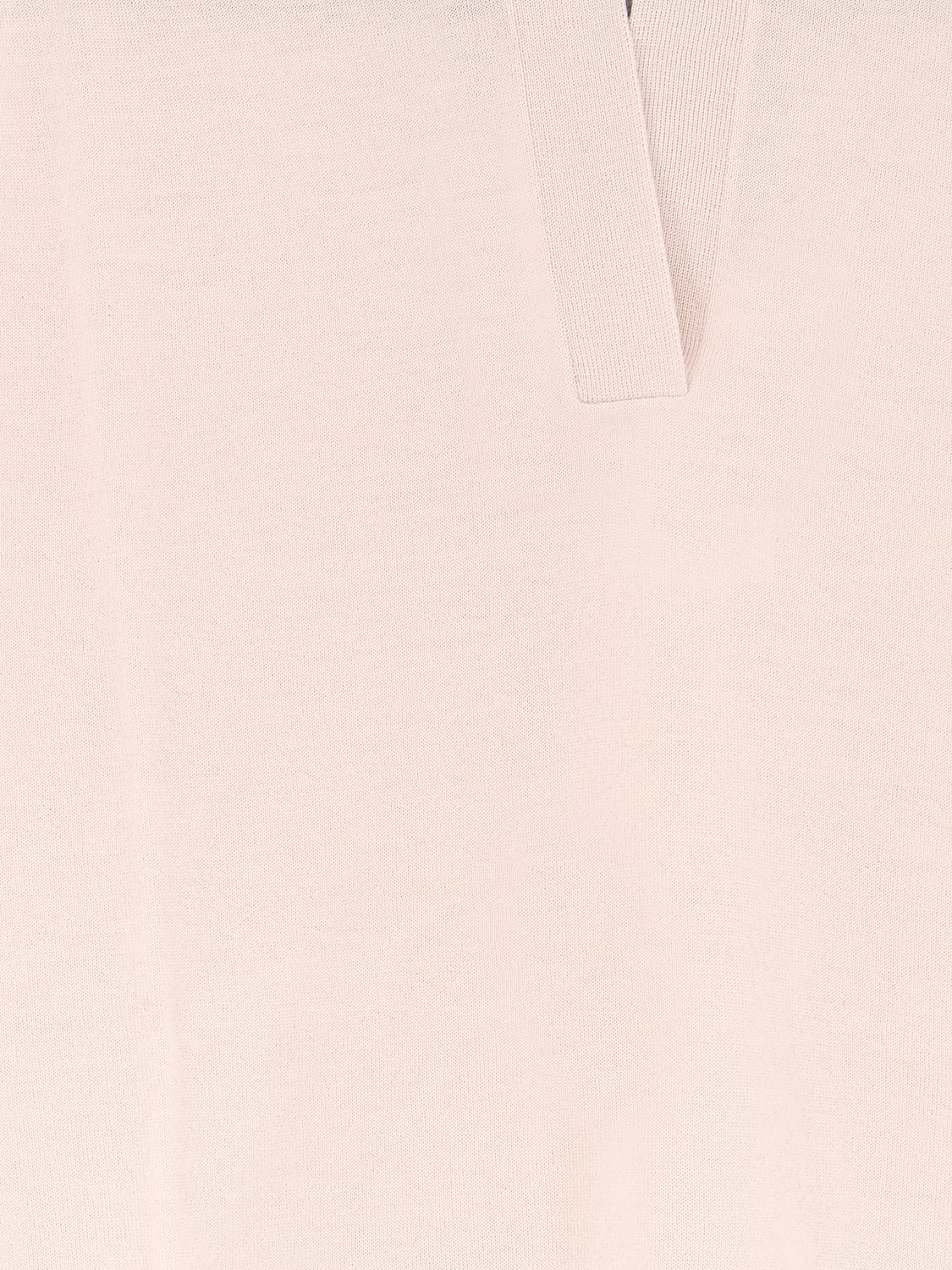 SOEUR POLO: Polo en maille Soeur en pure laine mérinos avec col en V et épaules tombantes, Poudre - Img 4