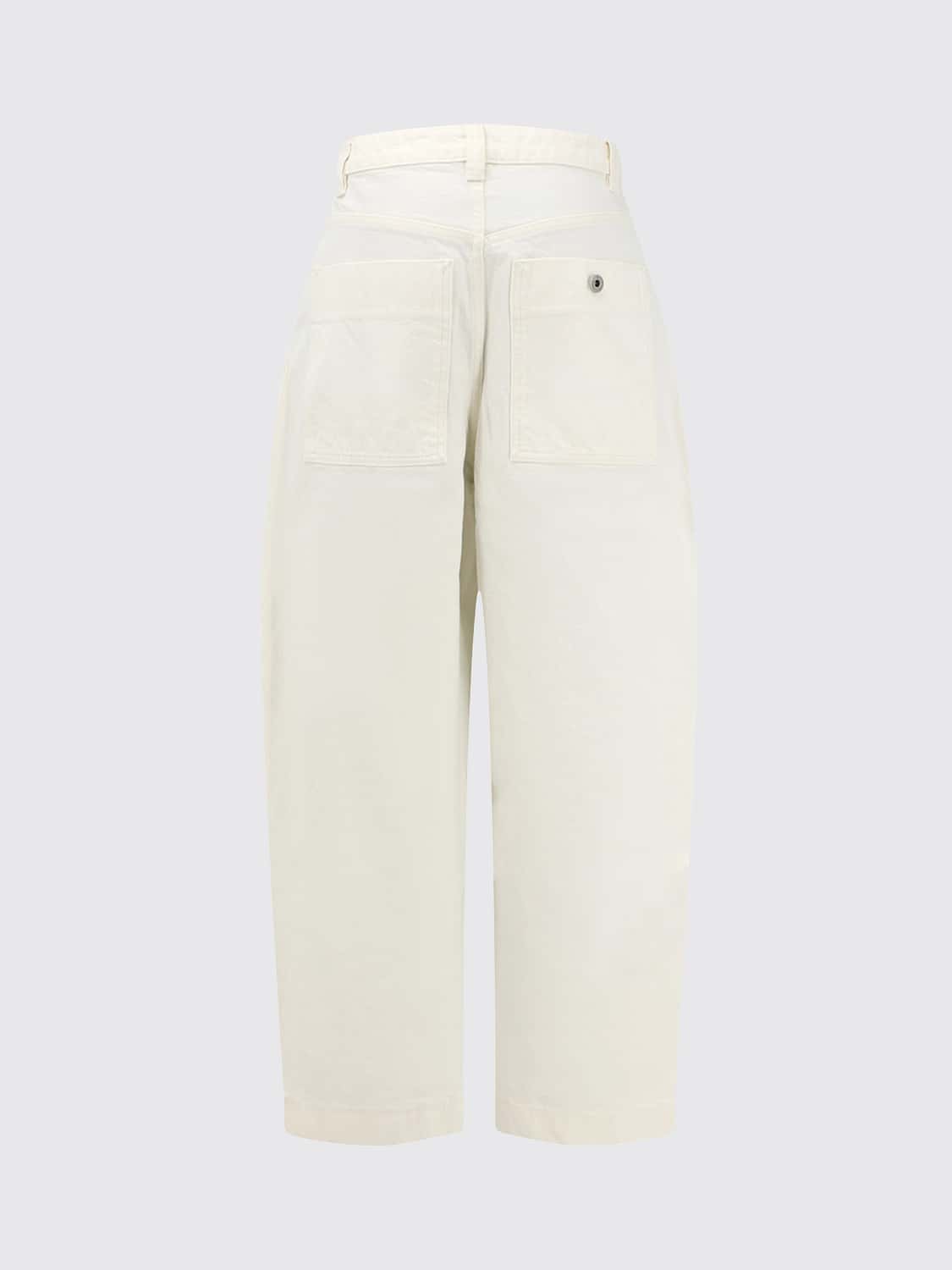 SOEUR HOSE: Gerade Soeur Hose aus reiner Baumwolle mit mittlerer Leibhöhe, Ecru - Img 3