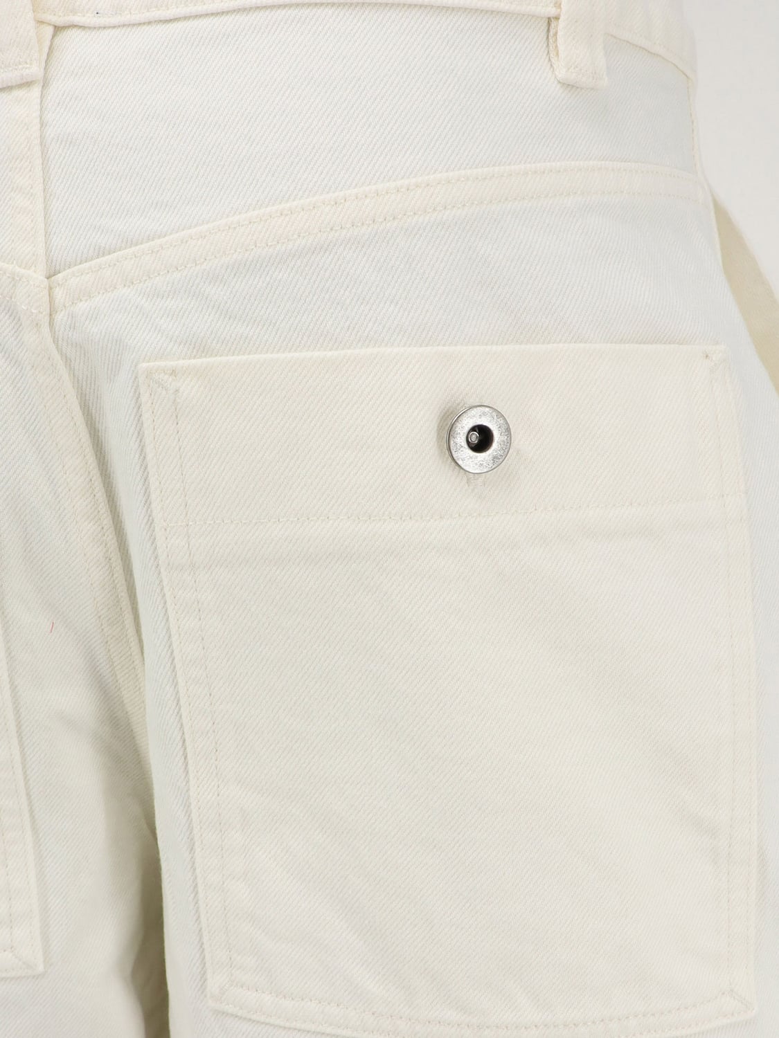 SOEUR HOSE: Gerade Soeur Hose aus reiner Baumwolle mit mittlerer Leibhöhe, Ecru - Img 4