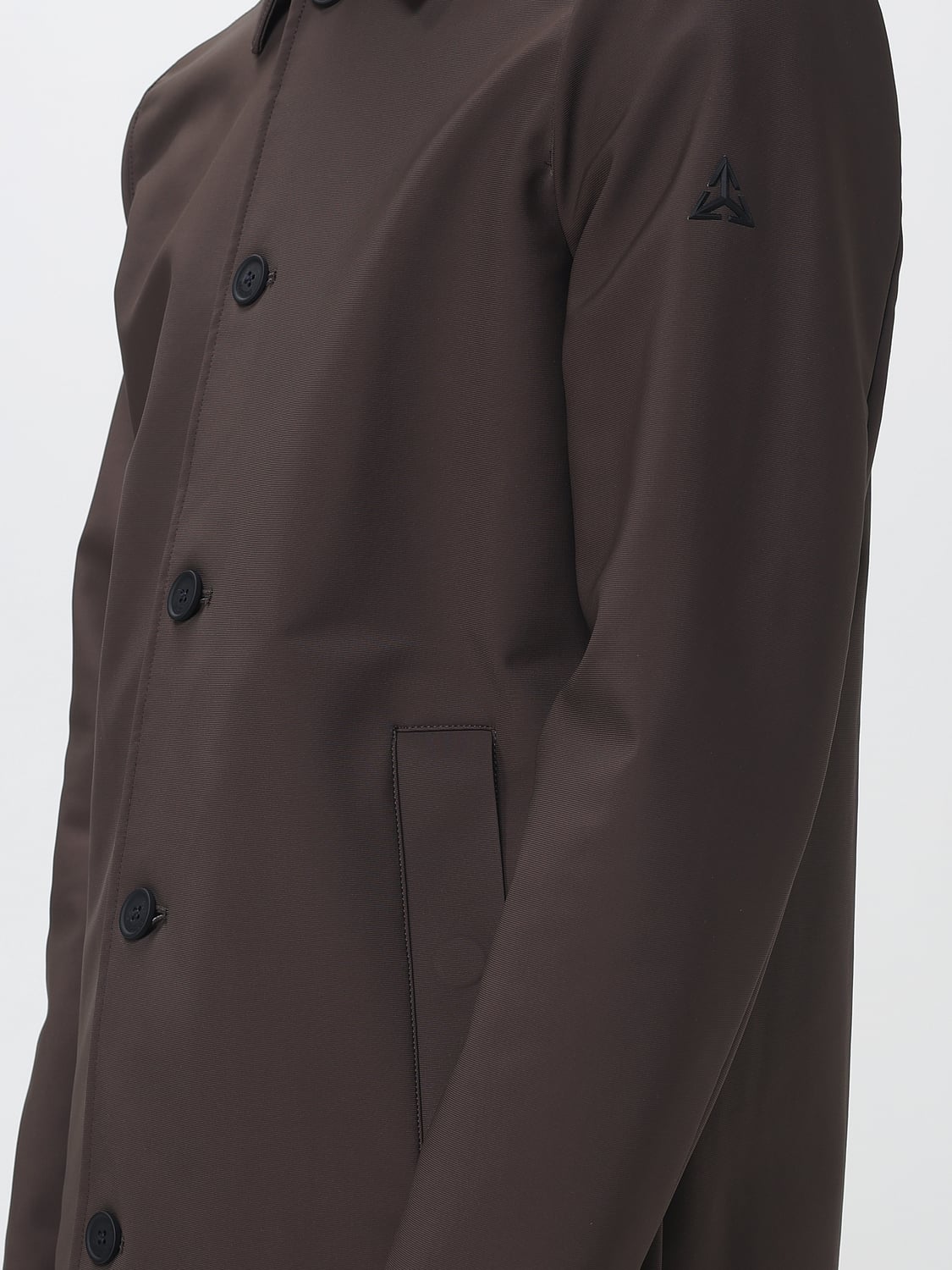 HESKIMO JACKET: Heskimo Waterproof Knee-Length Stretch-Nylon Trench Coat, Brown - Img 4