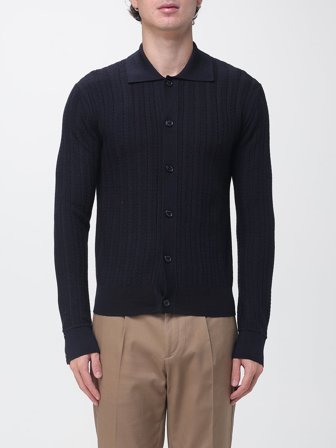 PAOLO PECORA SWEATER: Sweater men Paolo Pecora, Blue - Img 1