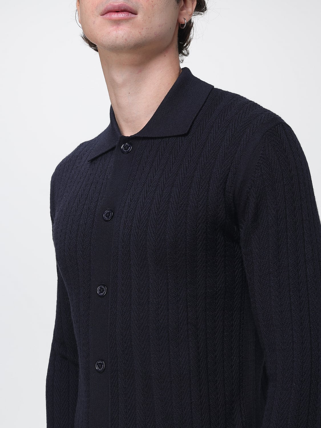 PAOLO PECORA SWEATER: Sweater men Paolo Pecora, Blue - Img 3