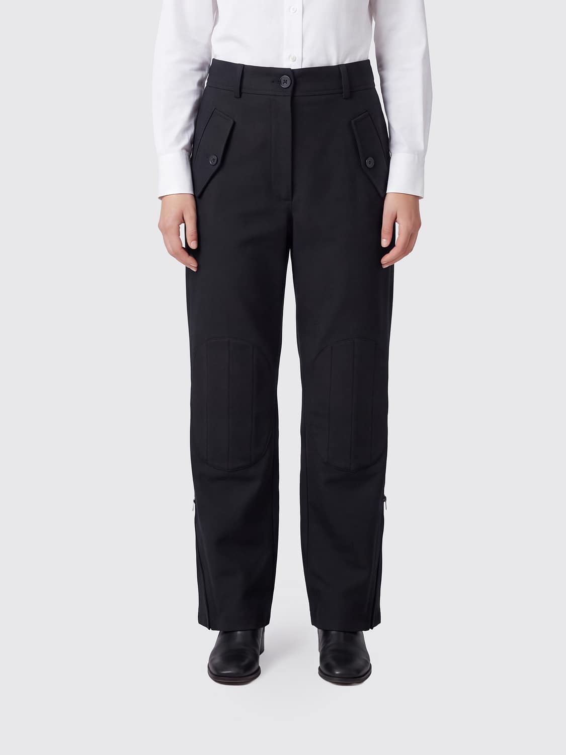 PALOMA WOOL HOSE: Figma Straight-Hose Paloma Wool aus Wollmischung mit hohem Bund, Grau - Img 1