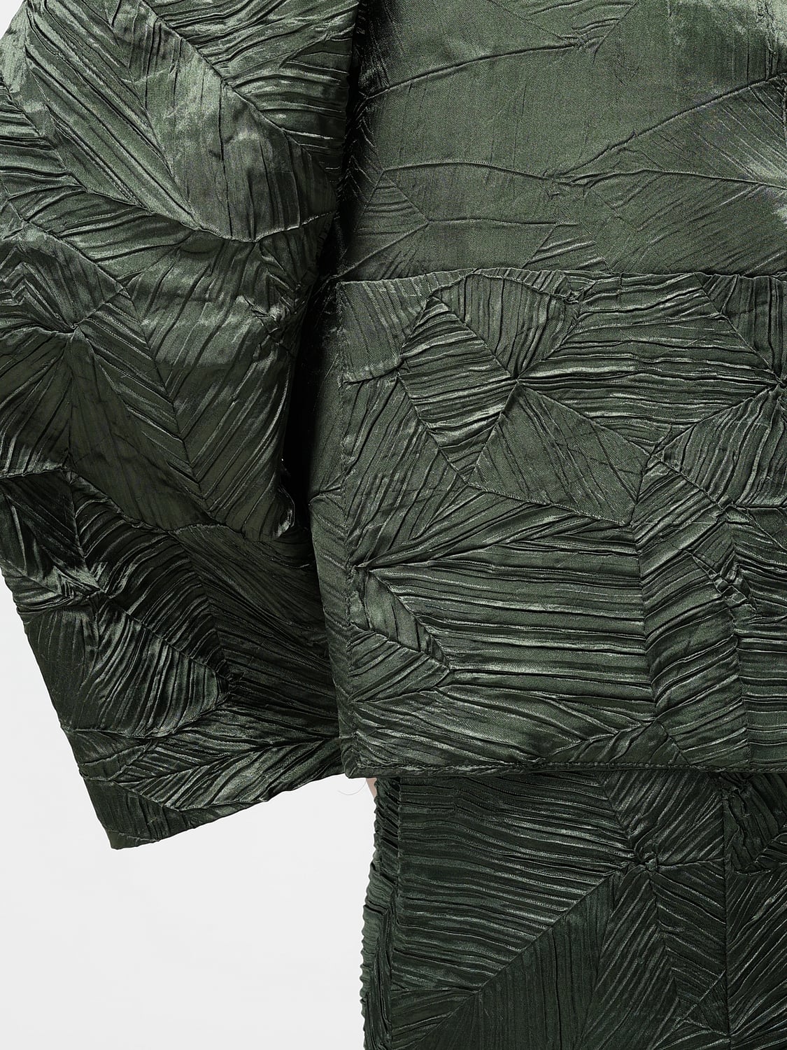 MEIMEIJ JACKE: Kurze, plissierte Jacke Meimeij aus Polyester in lockerer Passform, Grün - Img 3