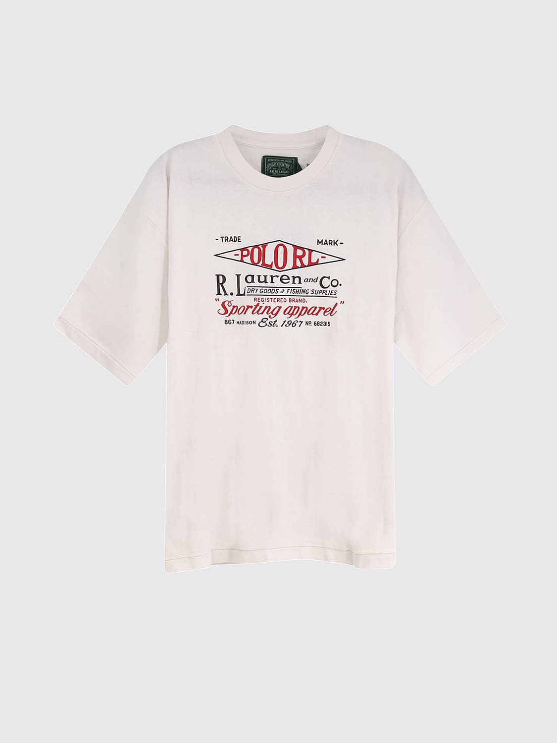 POLO RALPH LAUREN T-SHIRT: Polo Ralph Lauren Cotton Crewneck T-Shirt with Dropped Shoulders and Logo, Black - Img 2