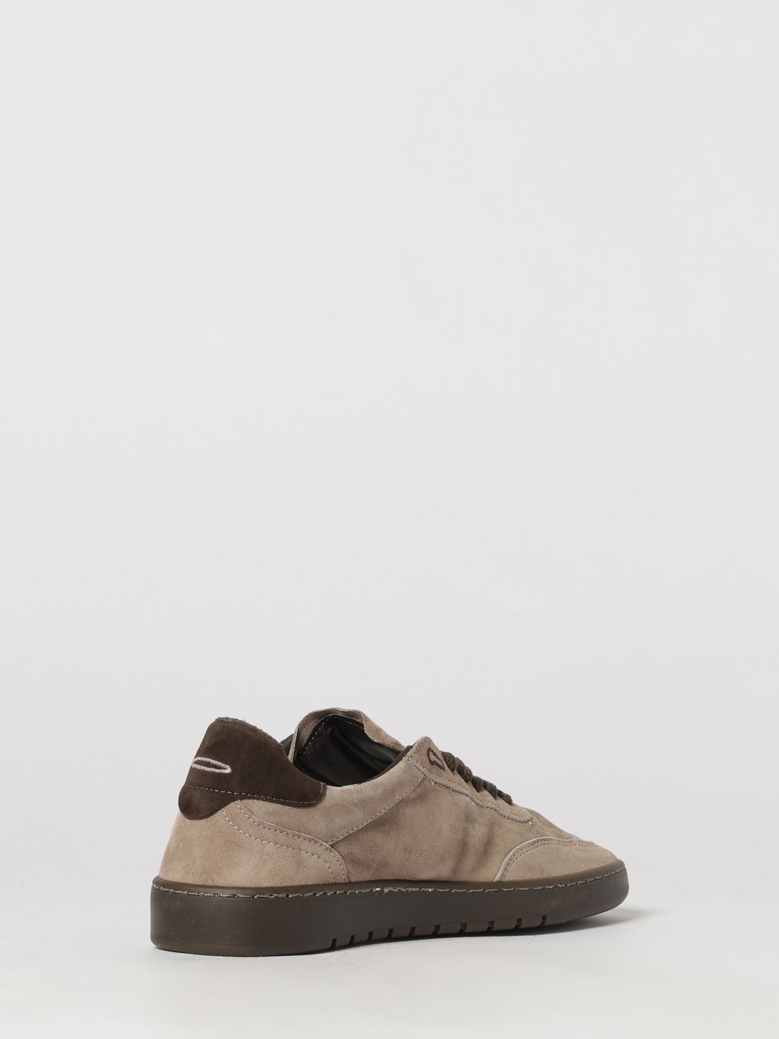 PIUMHA BASKETS: Baskets basses bicolores Piumha en daim avec logo brodé, Beige - Img 3