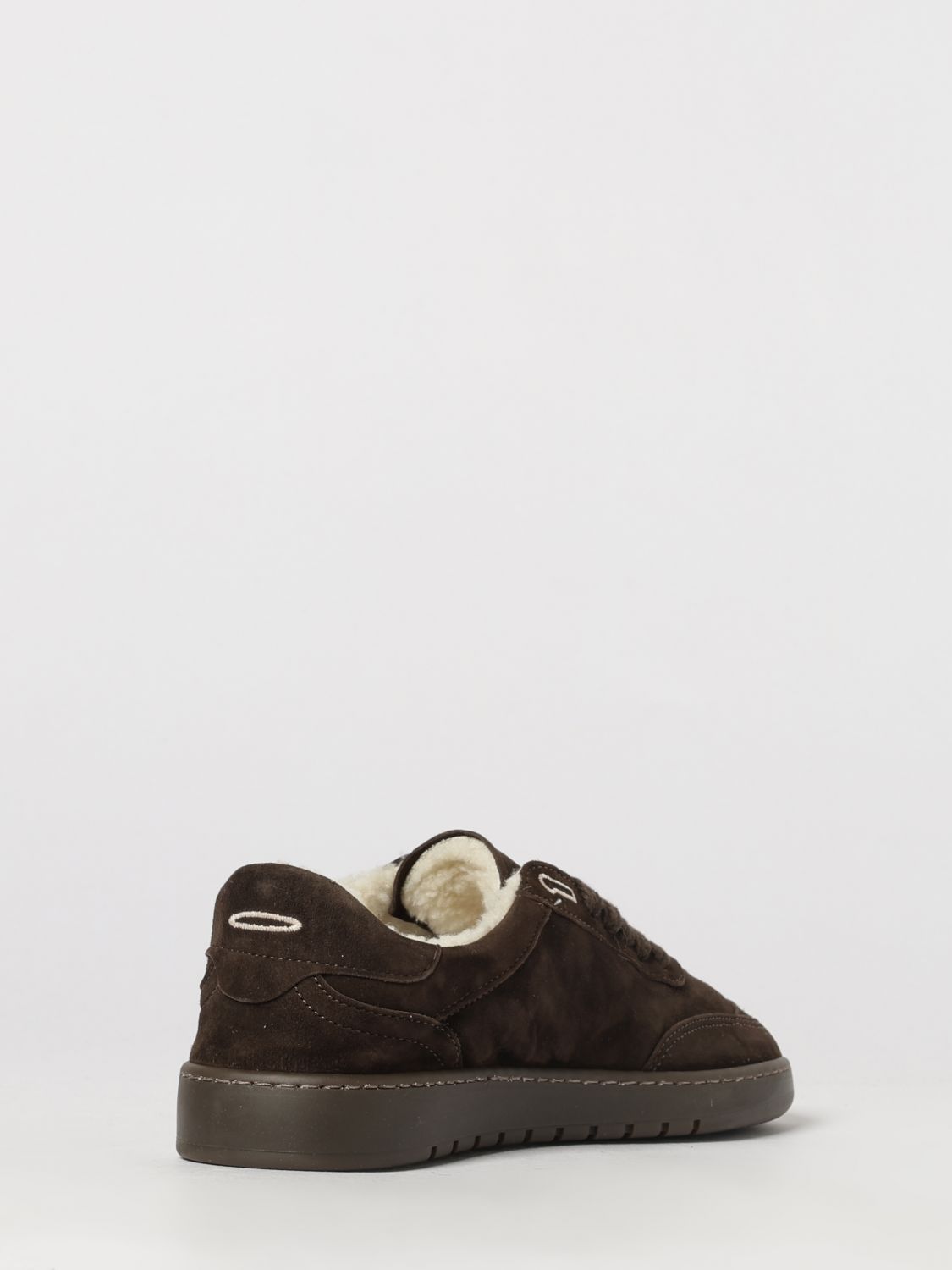 PIUMHA SNEAKERS: Sneakers basse Piumha in pelle scamosciata con interni in shearling, Moro - Img 3