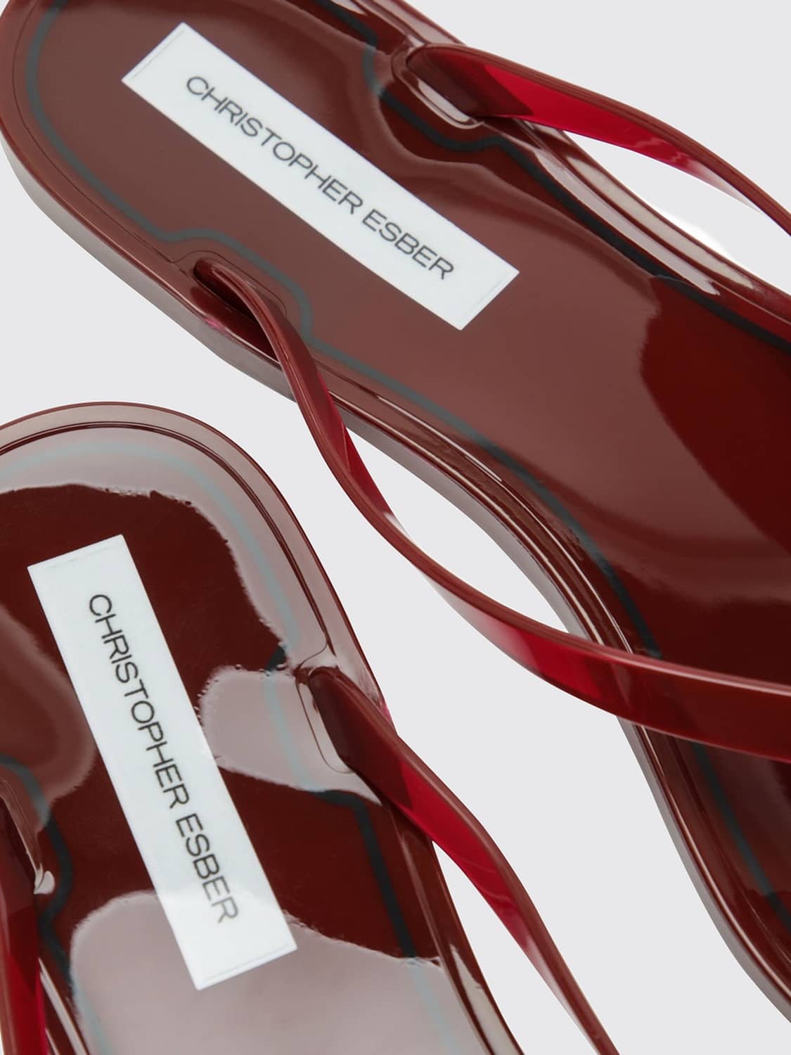 CHRISTOPHER ESBER SANDALI CON TACCO: Sandali con tacco donna Christopher Esber, Rosso - Img 3