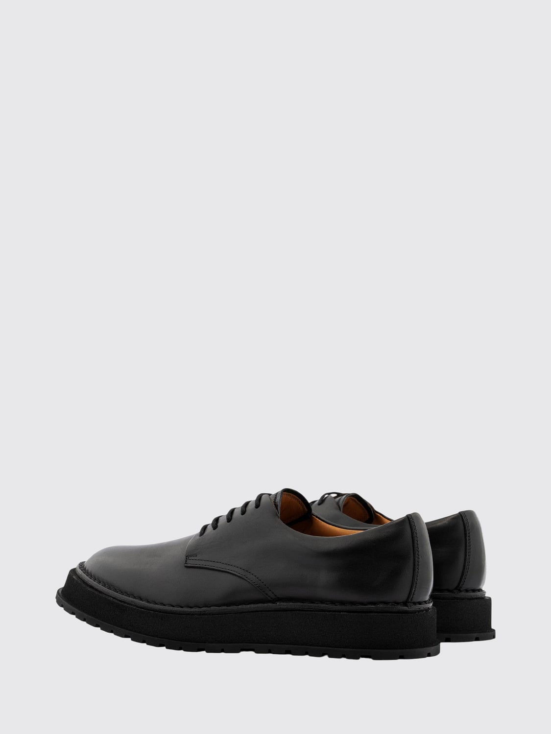 BUTTERO SCARPE STRINGATE: Derby Buttero in pelle liscia con suola in gomma dentellata, Nero - Img 3