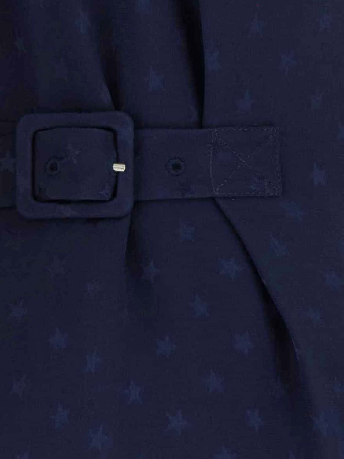 ALESSANDRA RICH ABITO: Mini abito chemisier Alessandra Rich in seta con collo a rouches, Blue Navy - Img 4