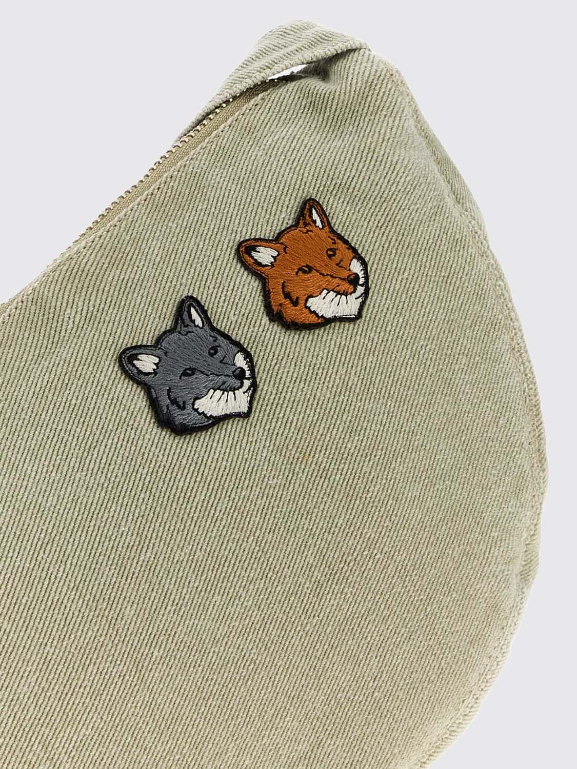MAISON KITSUNÉ СУМКА: Сумка Мужское Maison KitsunÉ, Зеленый - Img 4