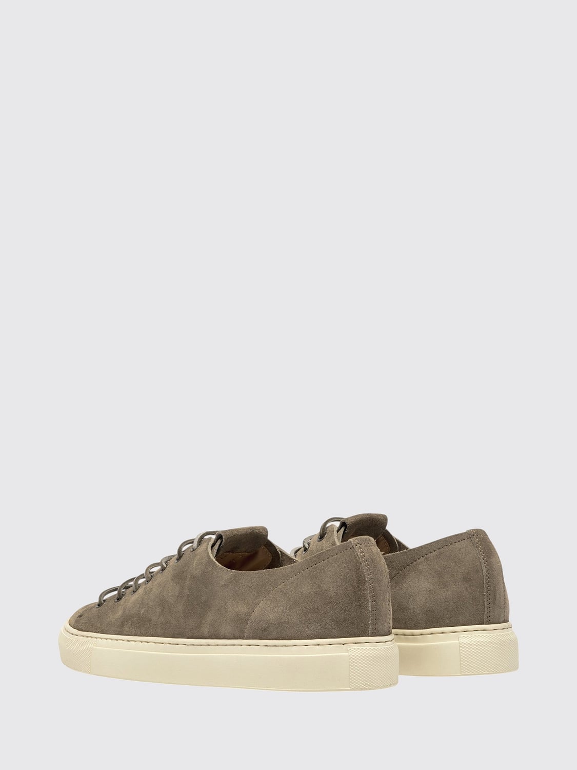 BUTTERO SNEAKERS: Sneakers basse Buttero in pelle scamosciata di bovino con logo applicato, Marrone - Img 3