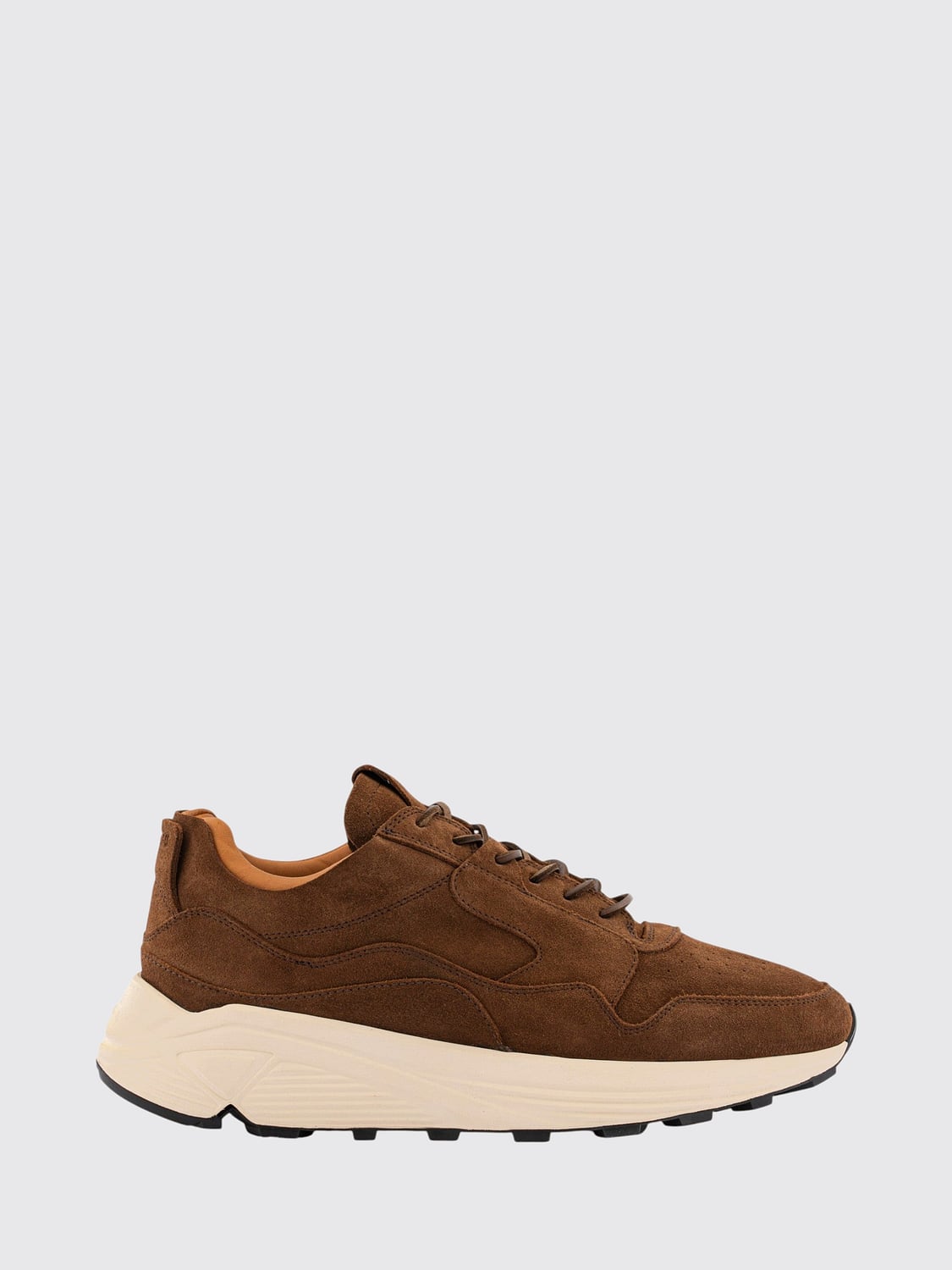 BUTTERO SNEAKERS: Sneakers basse Buttero in pelle scamosciata con suola Vibram dentellata, Marrone - Img 1