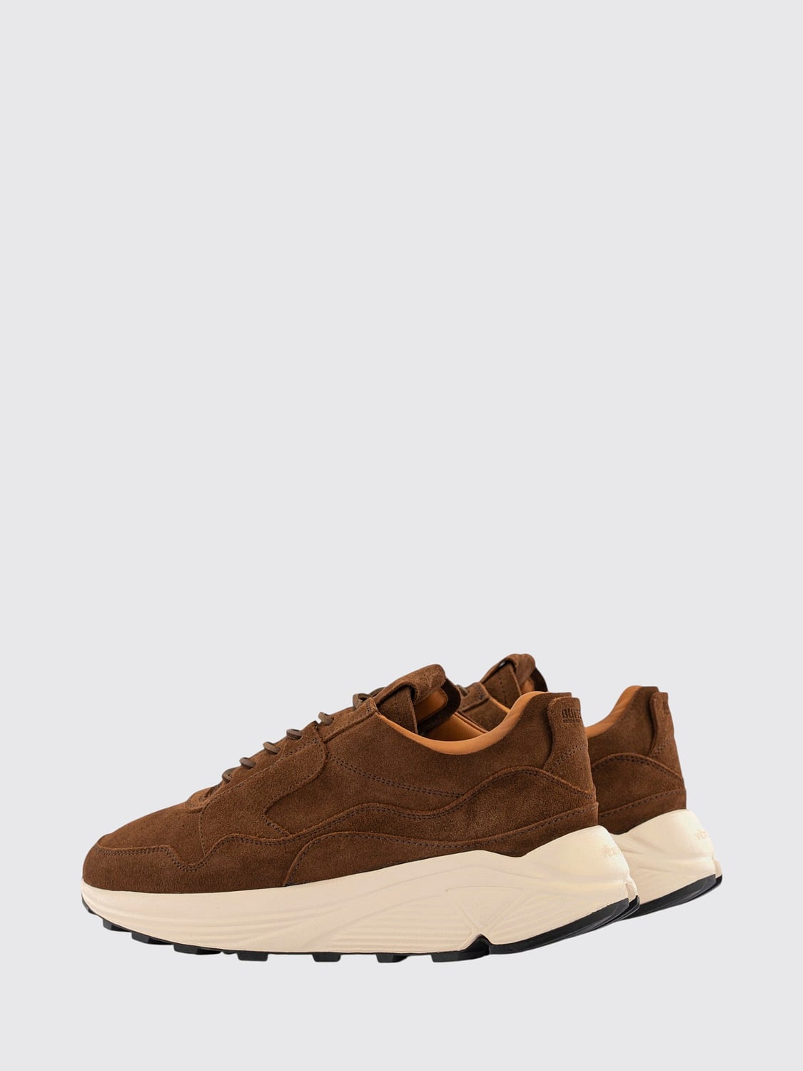 BUTTERO SNEAKERS: Sneakers basse Buttero in pelle scamosciata con suola Vibram dentellata, Marrone - Img 4