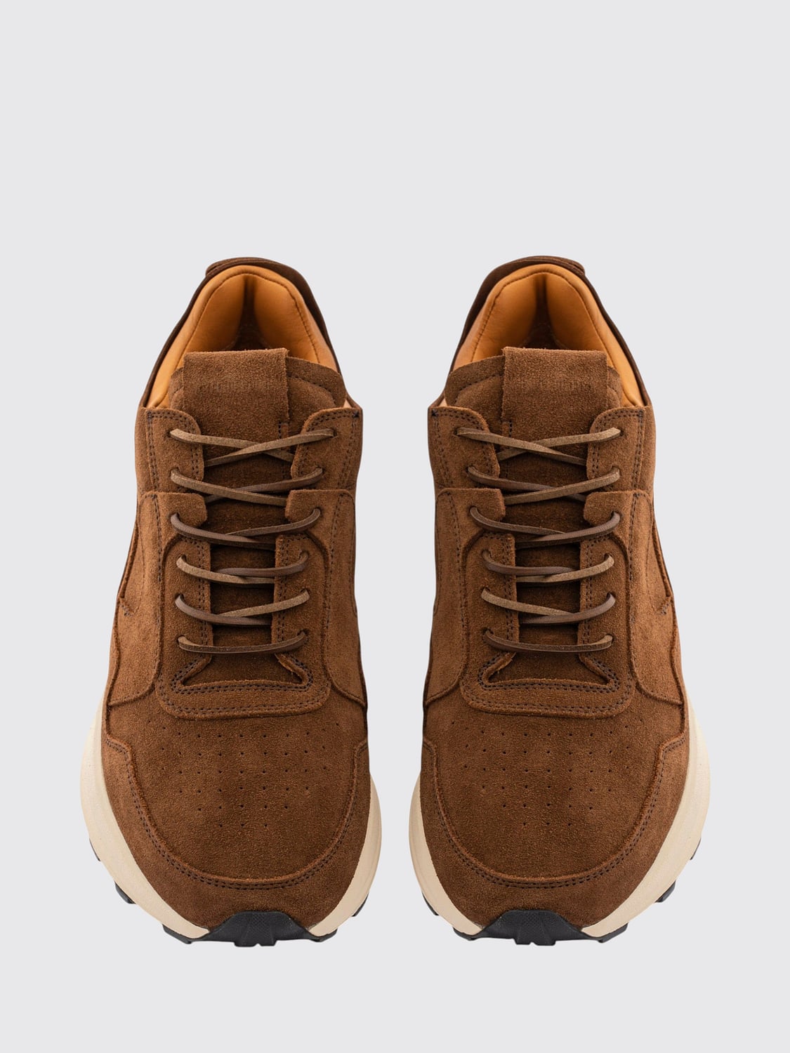BUTTERO SNEAKERS: Sneakers basse Buttero in pelle scamosciata con suola Vibram dentellata, Marrone - Img 6