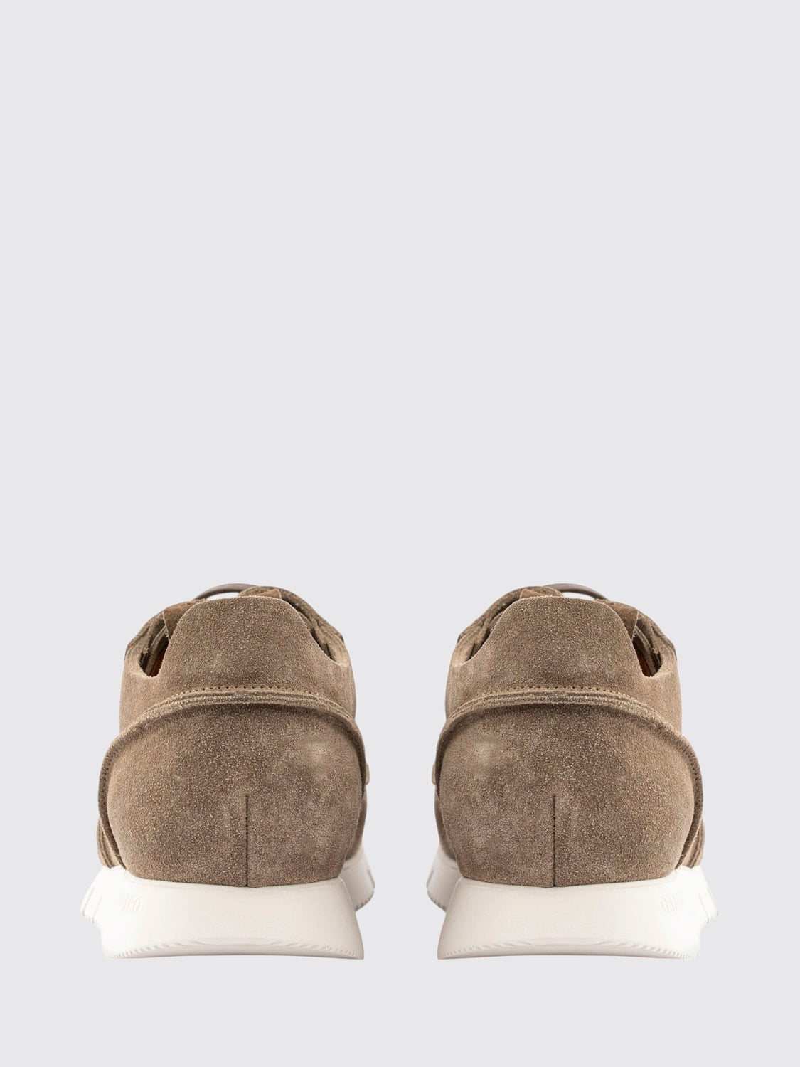 BUTTERO SNEAKERS: Sneakers basse Buttero in pelle scamosciata con logo tono su tono, Marrone - Img 3