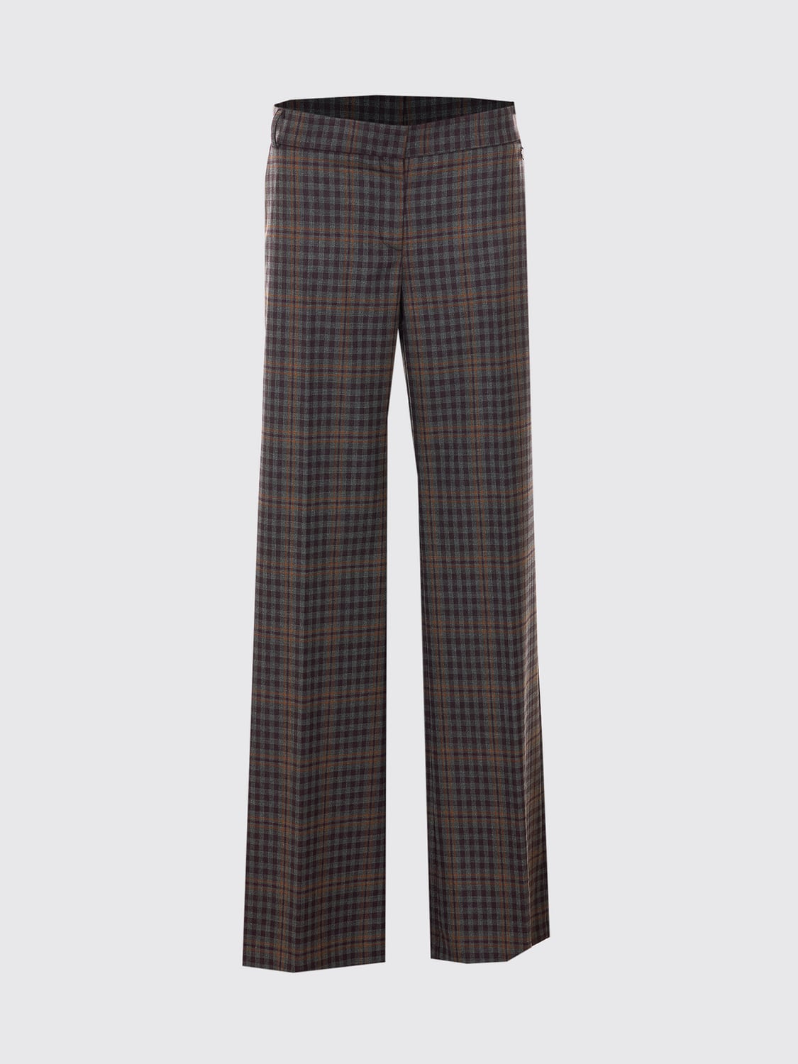 ANIYE BY PANTS: Prince of Wales Check Straight-Leg Trousers Aniye by in Viscose Blend, Grey - Img 2