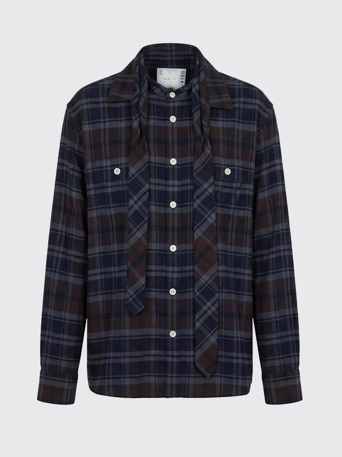 SACAI CAMISA: Camisa mujer Sacai, Marrón - Img 1