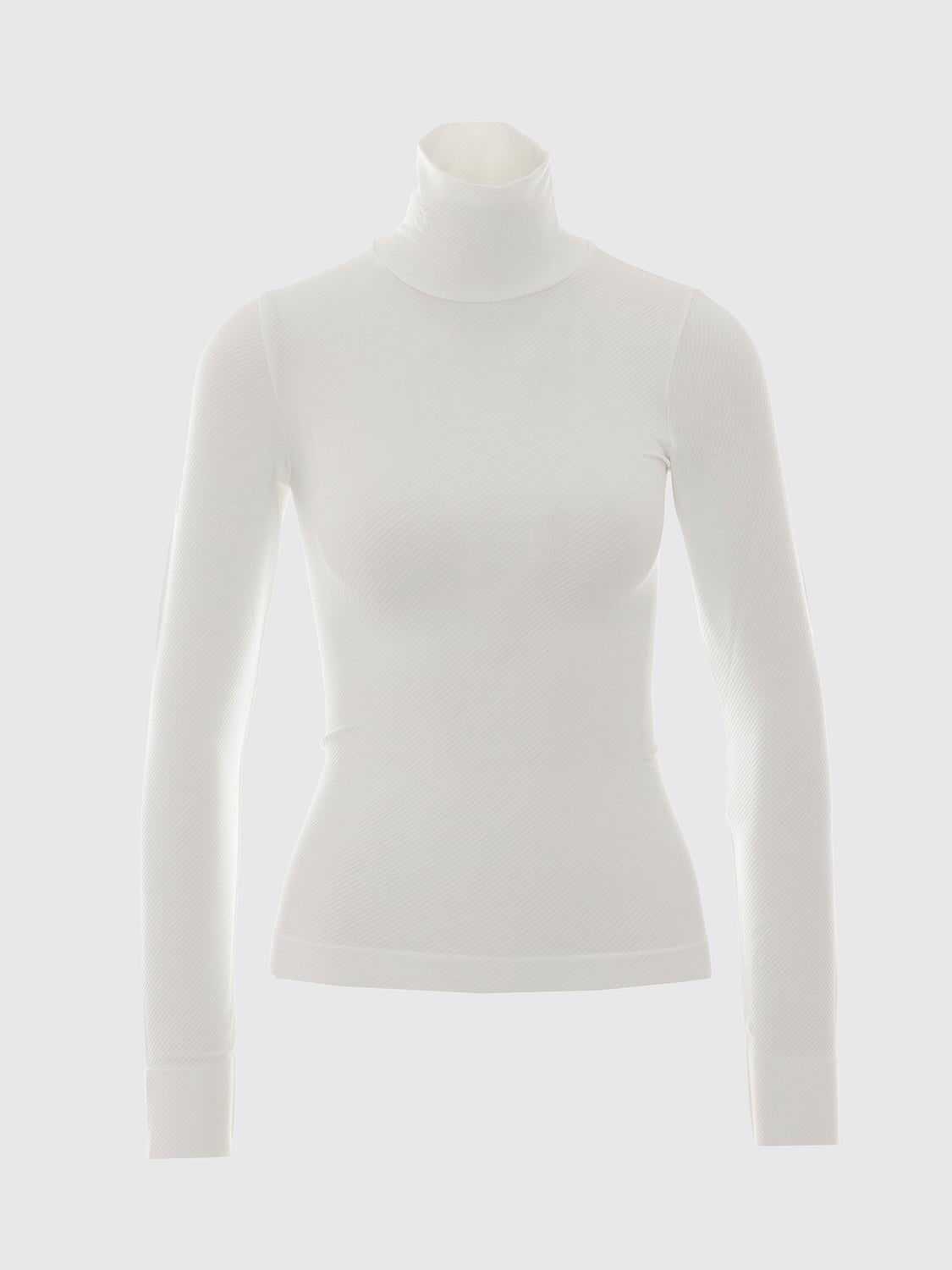 PERFECT MOMENT JERSEY: Jersey Perfect Moment de cuello alto en mezcla de cachemir y modal, Blanco - Img 2