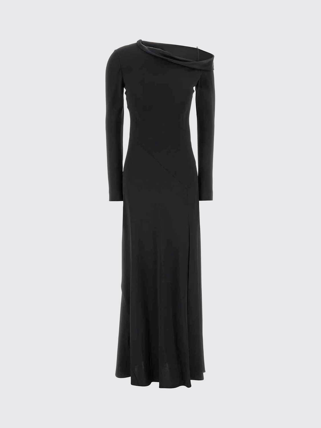 ALBERTA FERRETTI ABITO: Abito lungo a tubino Alberta Ferretti in viscosa con design monospalla, Fantasia - Img 2