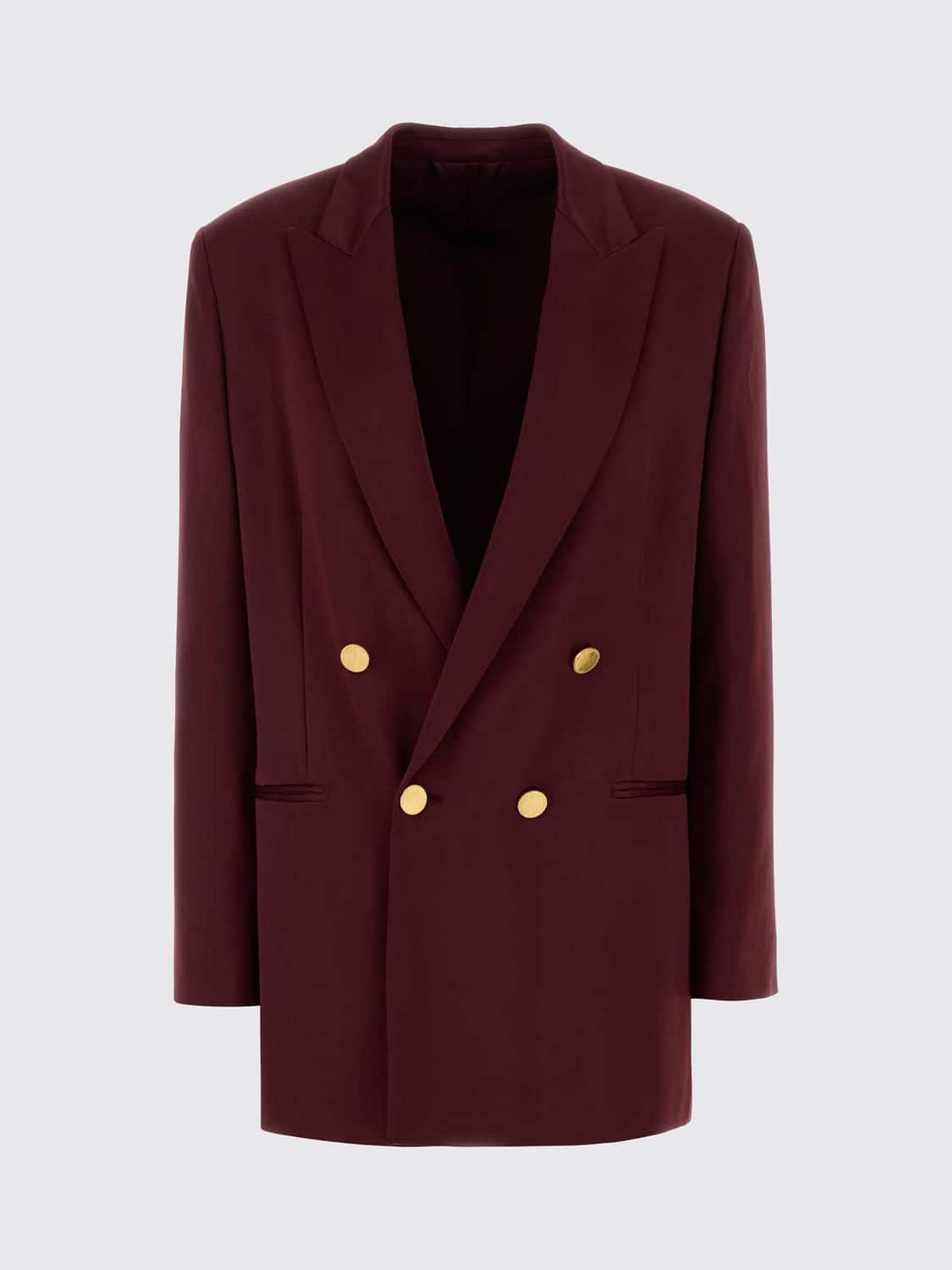 ALBERTA FERRETTI CHAQUETA: Blazer Alberta Ferretti corta cruzada de viscosa con solapas de pico, Rojo - Img 2