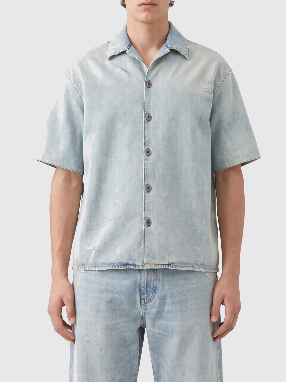LOEWE CAMICIA: Camicia uomo Loewe, Blue - Img 1