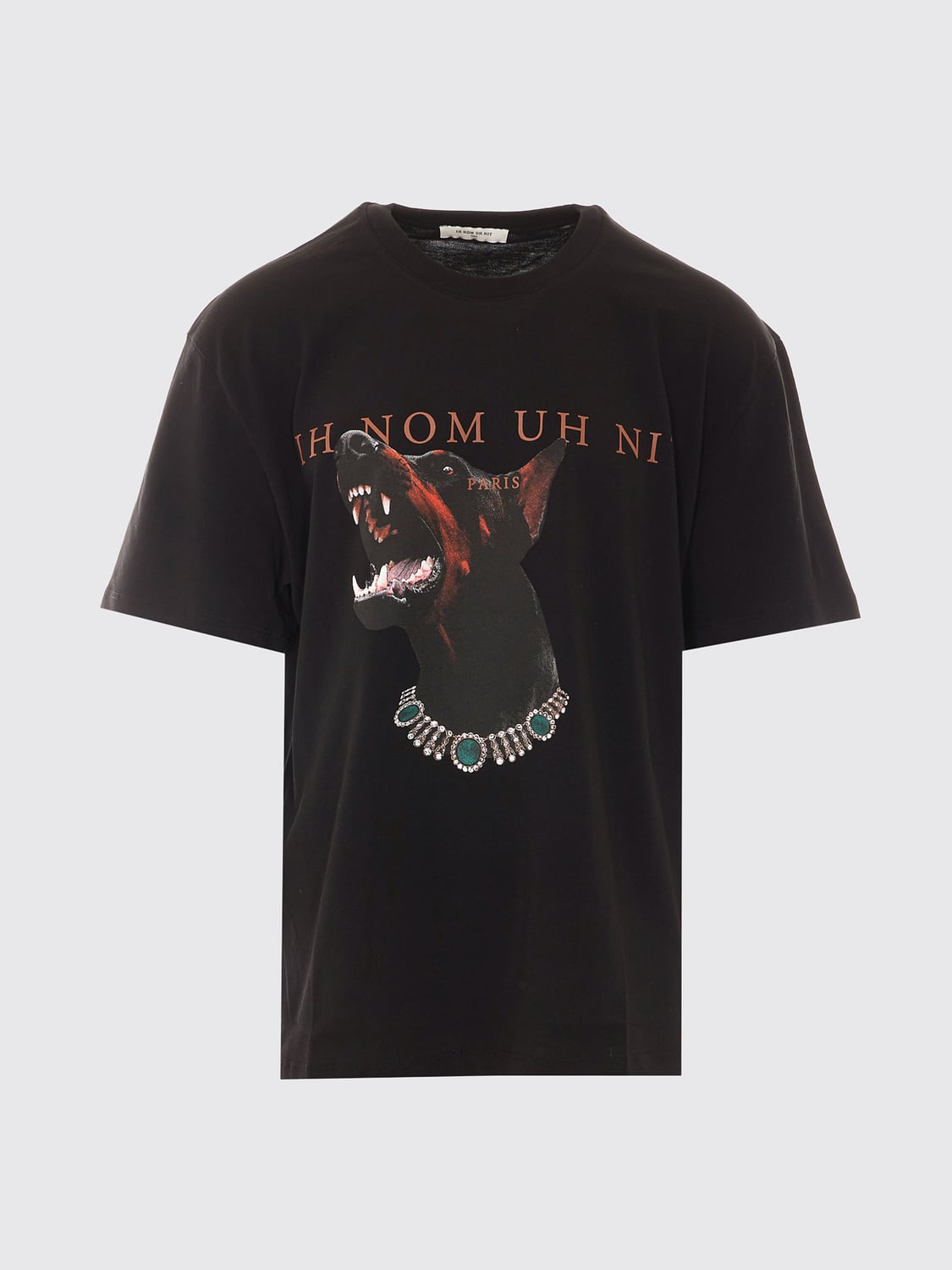 IH NOM UH NIT CAMISETA: Camiseta de cuello redondo Ih Nom Uh Nit de algodón con estampado gráfico y logo, Negro - Img 2