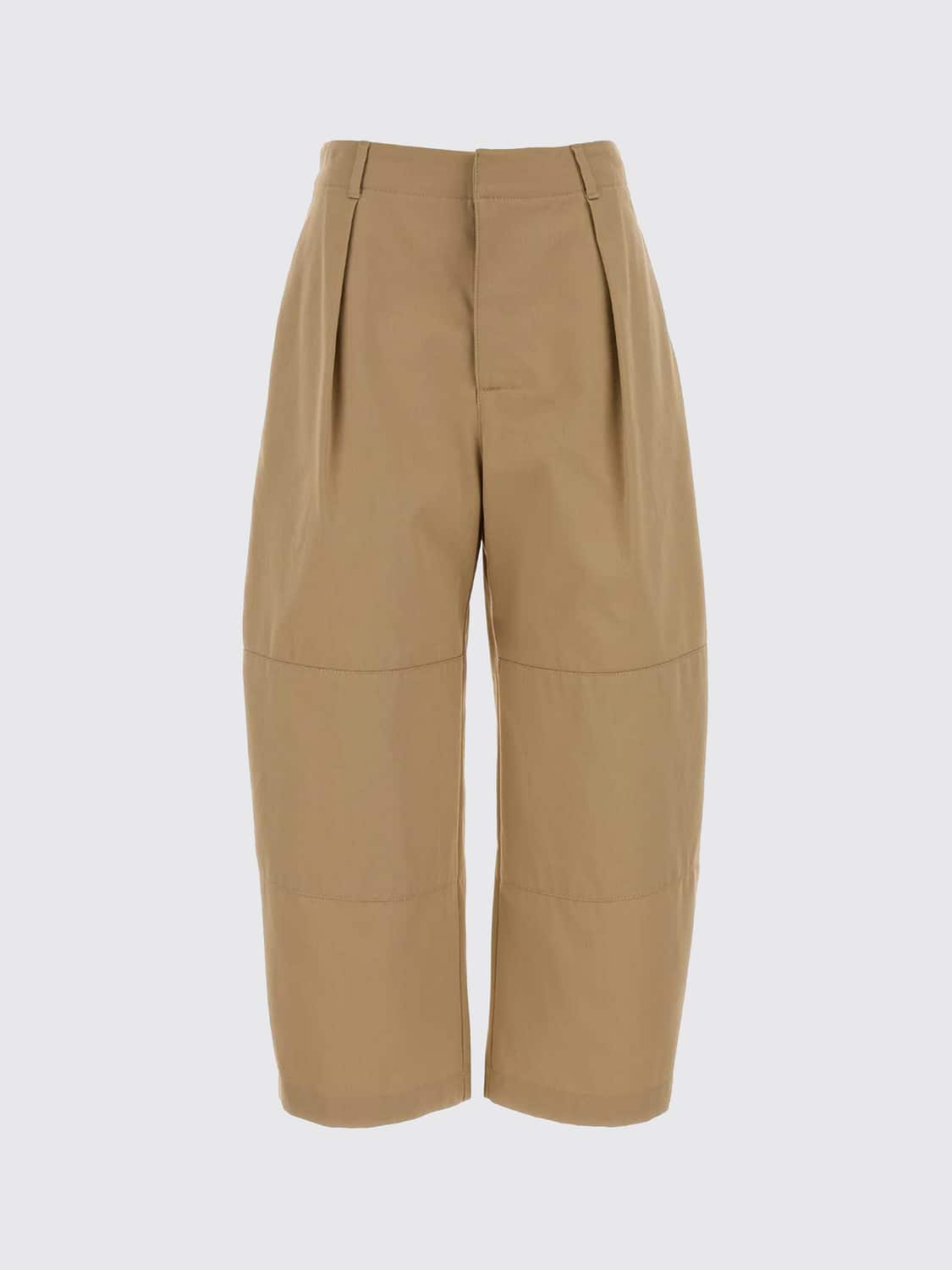 LOEWE PANTALONES: Pantalón baggy Loewe de pernera ancha en algodón con pinzas, Beige - Img 2