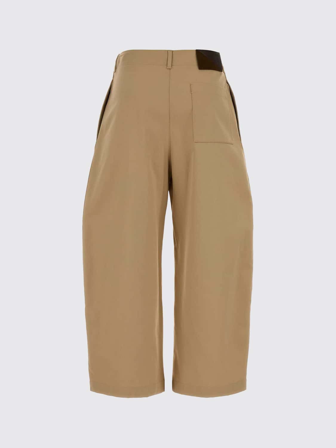 LOEWE PANTALONES: Pantalón baggy Loewe de pernera ancha en algodón con pinzas, Beige - Img 3