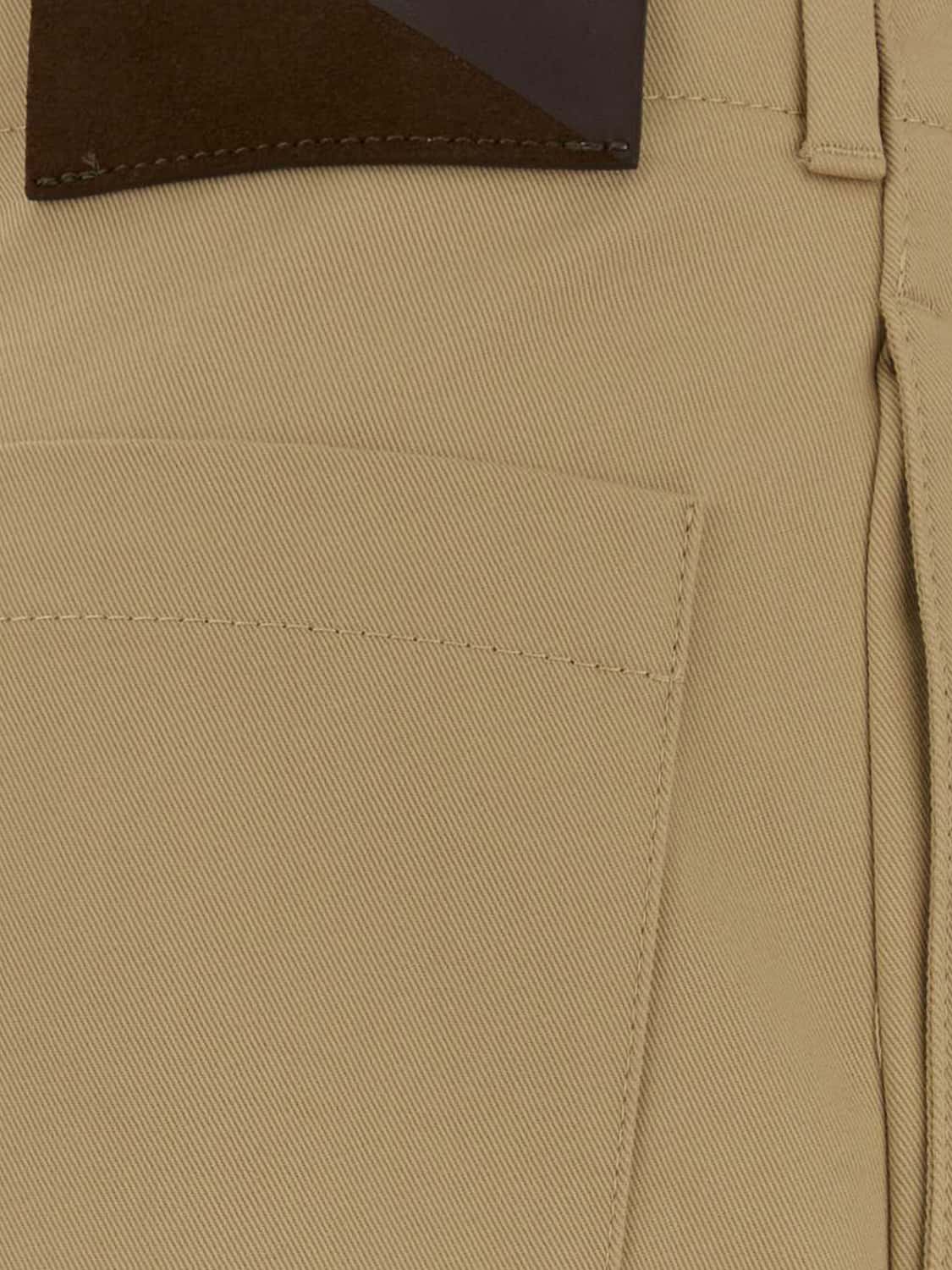 LOEWE PANTALONES: Pantalón baggy Loewe de pernera ancha en algodón con pinzas, Beige - Img 4