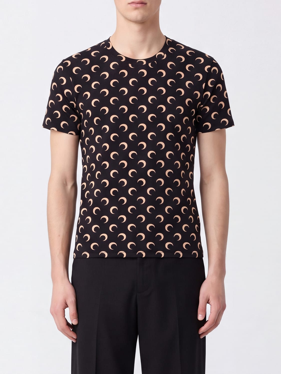 MARINE SERRE T-SHIRT: T-shirt men Marine Serre, Beige - Img 1
