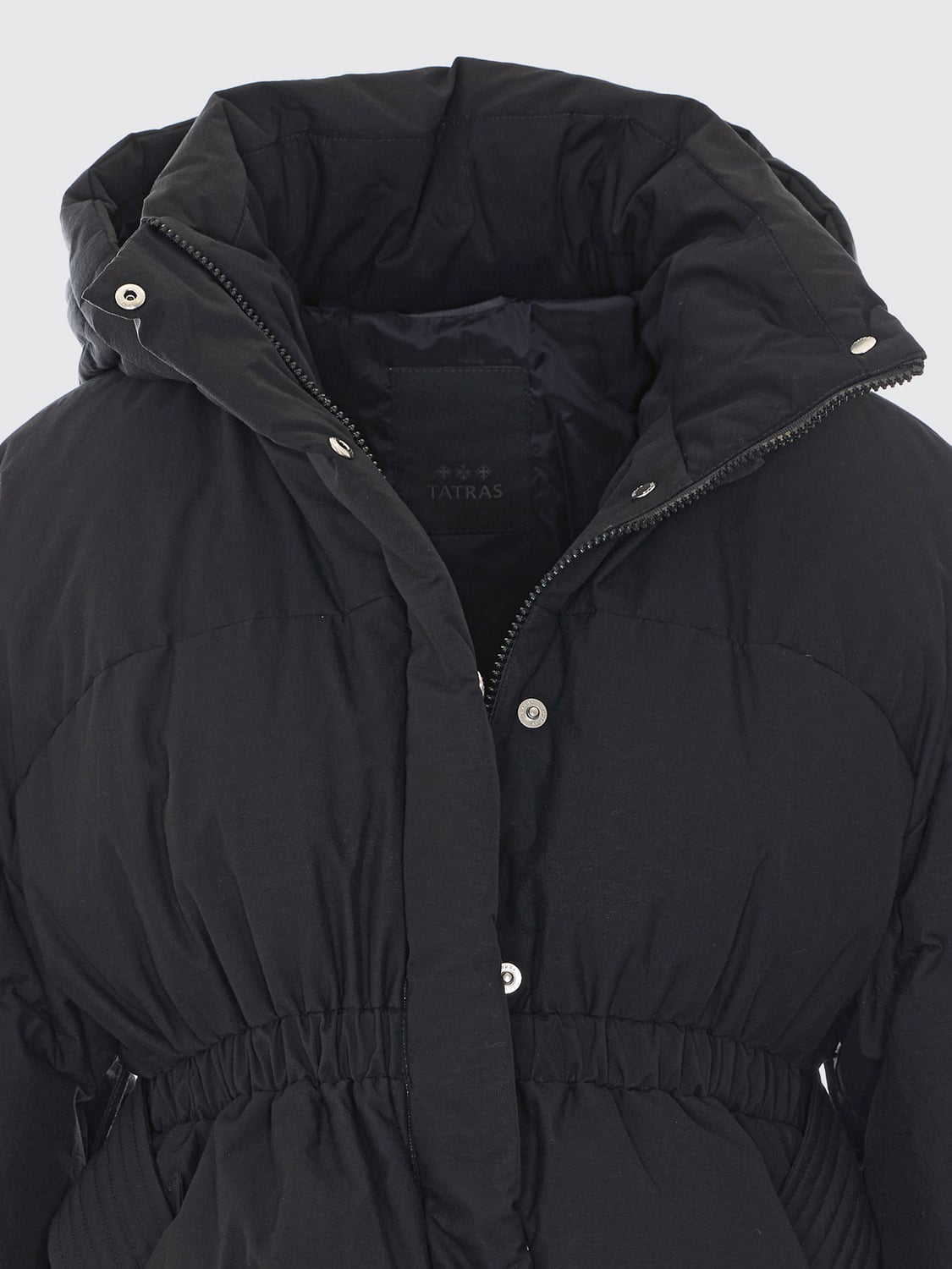 TATRAS CHAQUETA: Chaqueta acolchada corta Tatras de nailon y algodón con capucha y cuello alto, Negro - Img 4