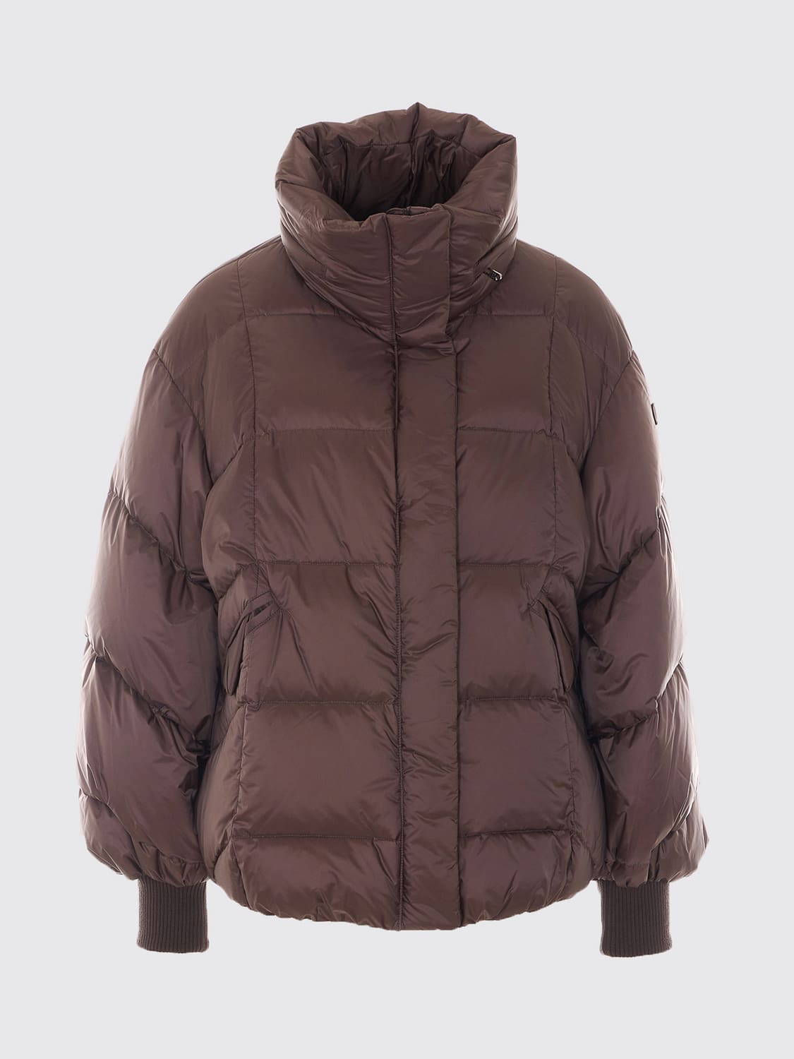 TATRAS JACKE: Kurze wasserabweisende Steppjacke Tatras aus Nylon mit Trichterkragen, Braun - Img 2
