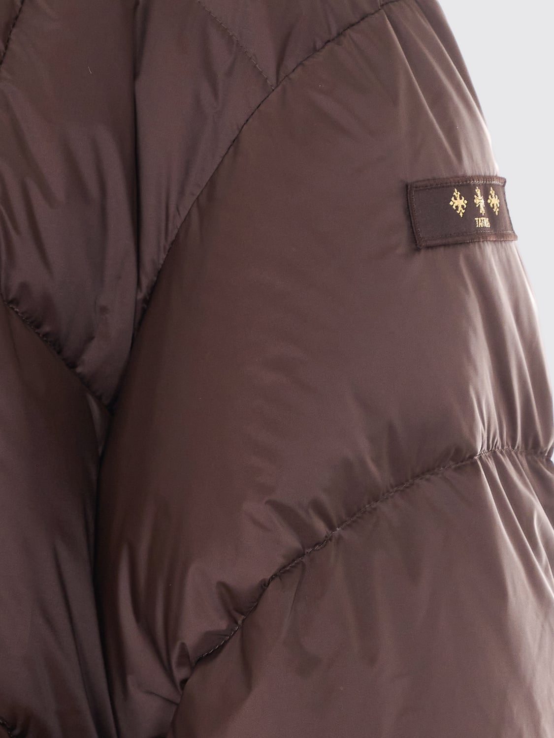 TATRAS JACKE: Kurze wasserabweisende Steppjacke Tatras aus Nylon mit Trichterkragen, Braun - Img 4