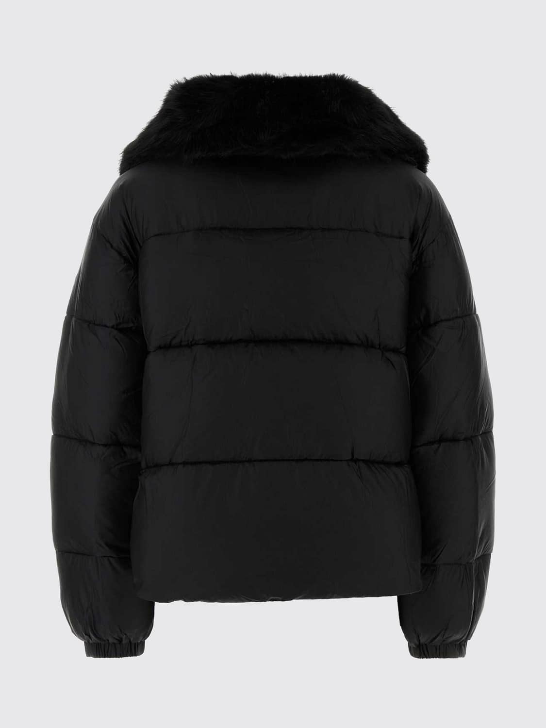 MICHAEL KORS JACKE: Kurze Stepp-Daunenjacke Michael Kors aus Nylon mit Kunstpelzkragen, Schwarz - Img 3
