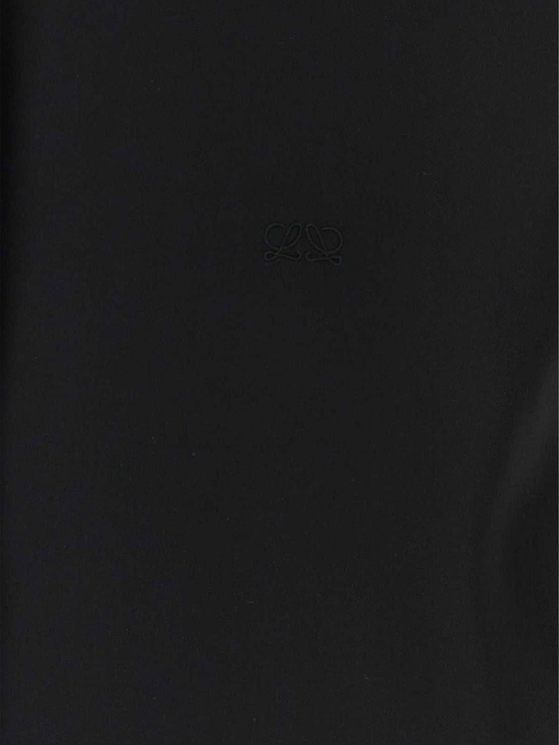LOEWE VESTIDO: Minivestido camisero asimétrico Loewe de seda con hombros caídos y cuello clásico, Negro - Img 4