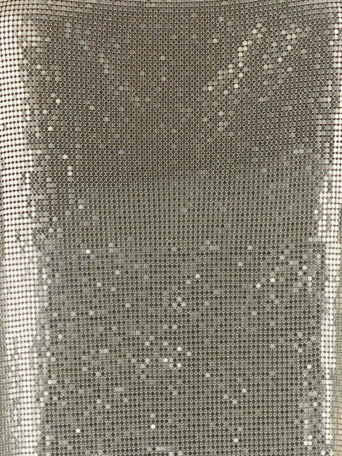 STELLA MCCARTNEY ABITO: Abito da sera lungo Stella McCartney in maglia metallica con scollo all'americana, Argento - Img 4