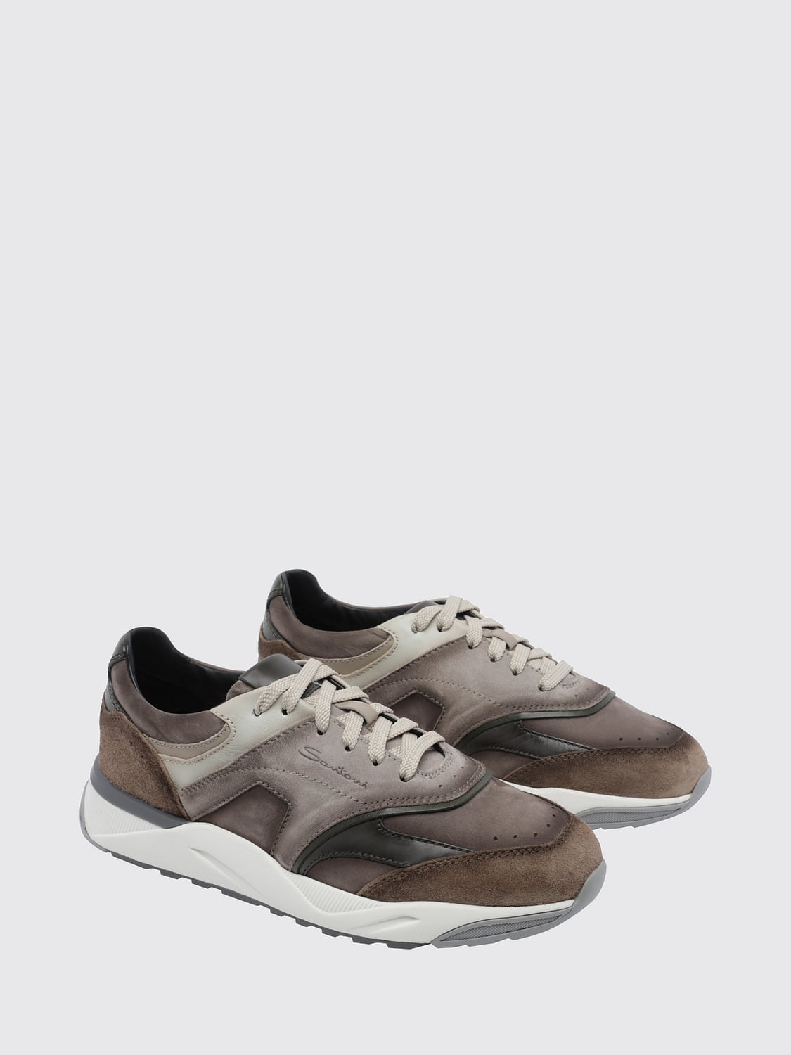 SANTONI SNEAKERS: Sneakers men Santoni, Brown - Img 2