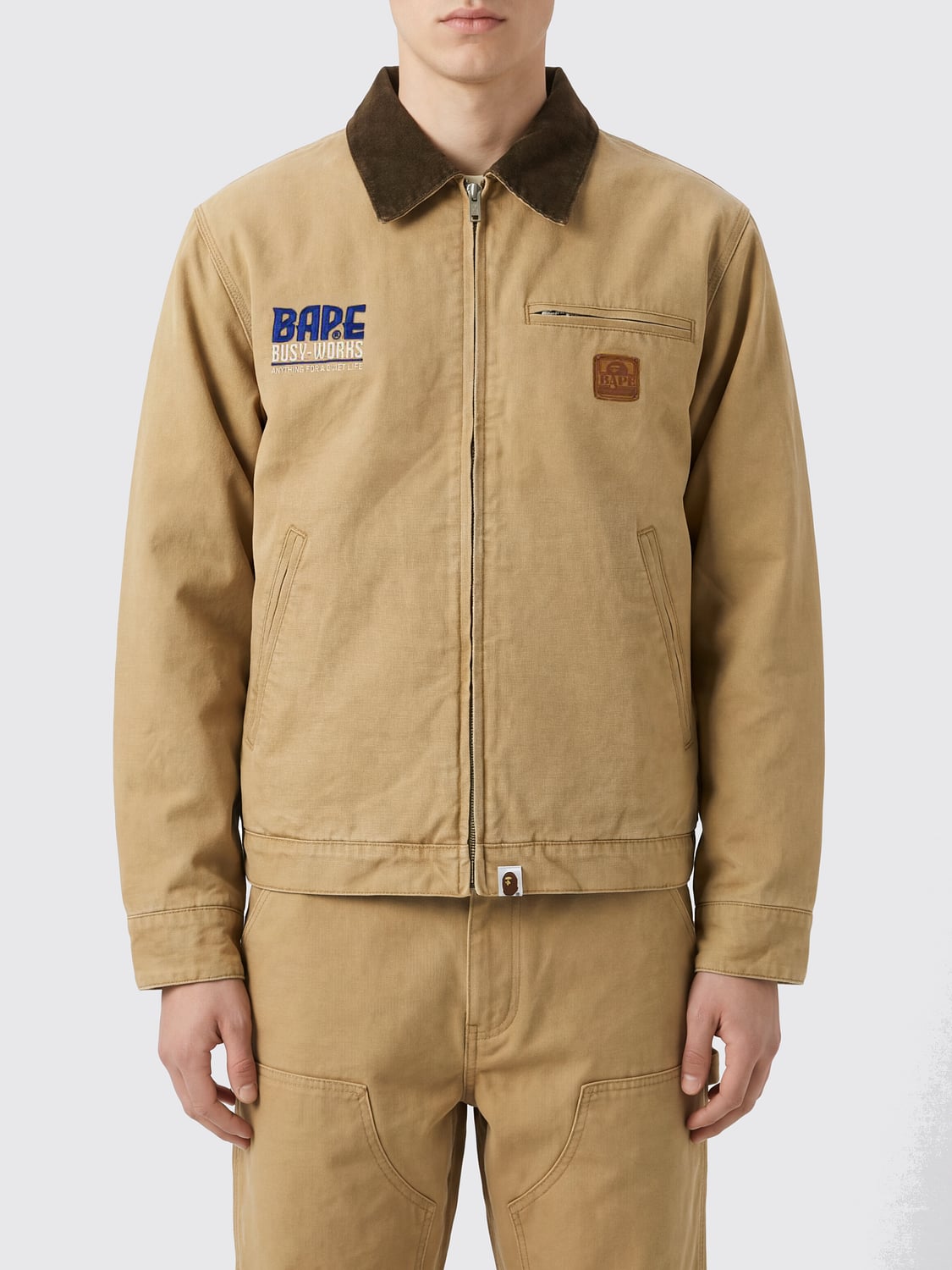 BAPE JACKET: Jacket men Bape, Beige - Img 1
