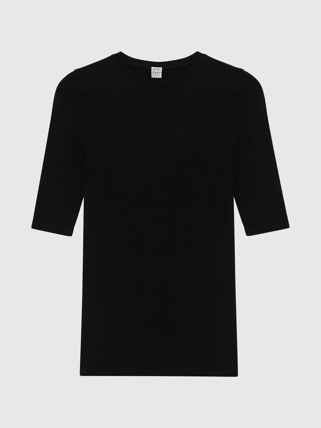 TOTEME TOP: Top de manga corta Toteme en mezcla de viscosa con corte slim fit, Negro - Img 2