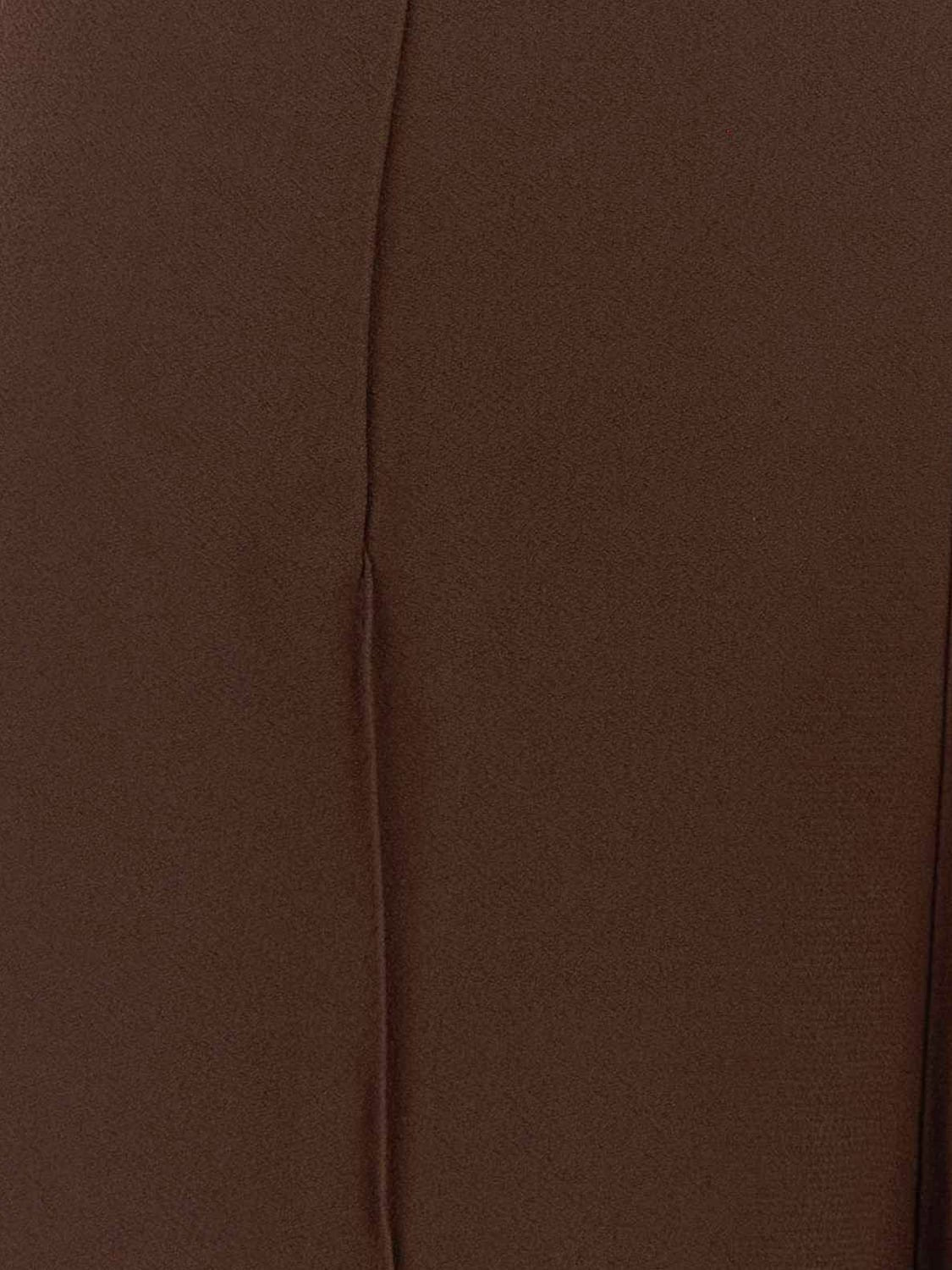 TALLER MARMO HOSE: Weit geschnittene Palazzo-Hose von Taller Marmo aus Crêpe mit hoher Taille, Braun - Img 4