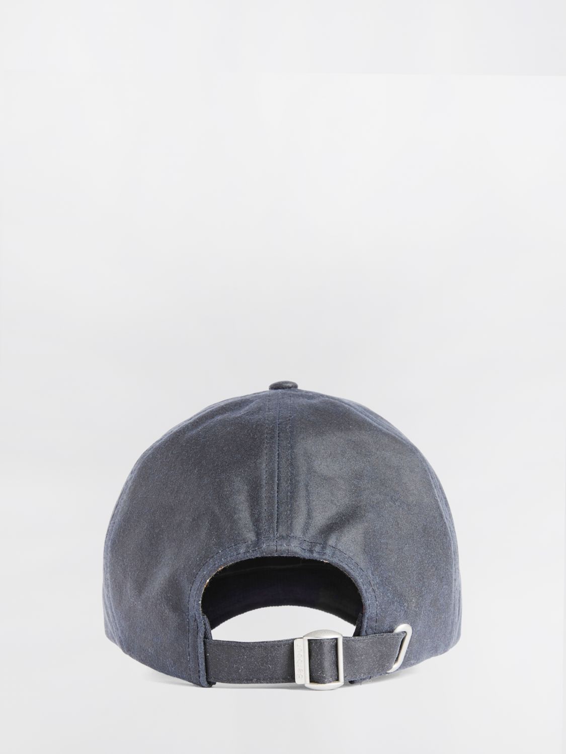 A.P.C. HAT: A.P.C. x Barbour Baseball Cap in Waxed Cotton with Embroidered Logo, Blue - Img 2