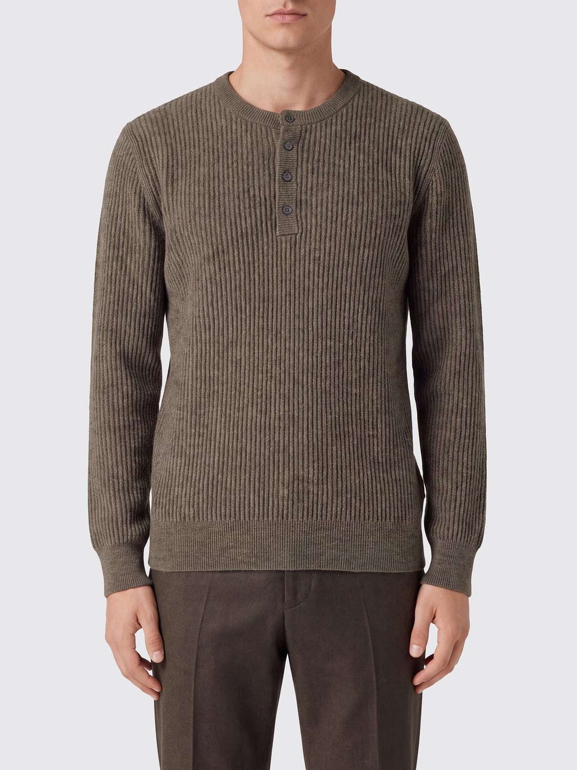 ROBERTO COLLINA SWEATER: Sweater men Roberto Collina, Brown - Img 1