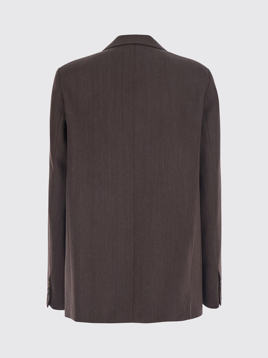 GRIFONI JACKET: Grifoni Single-Breasted Wool Blend Blazer with One-Button Closure, Dark - Img 3