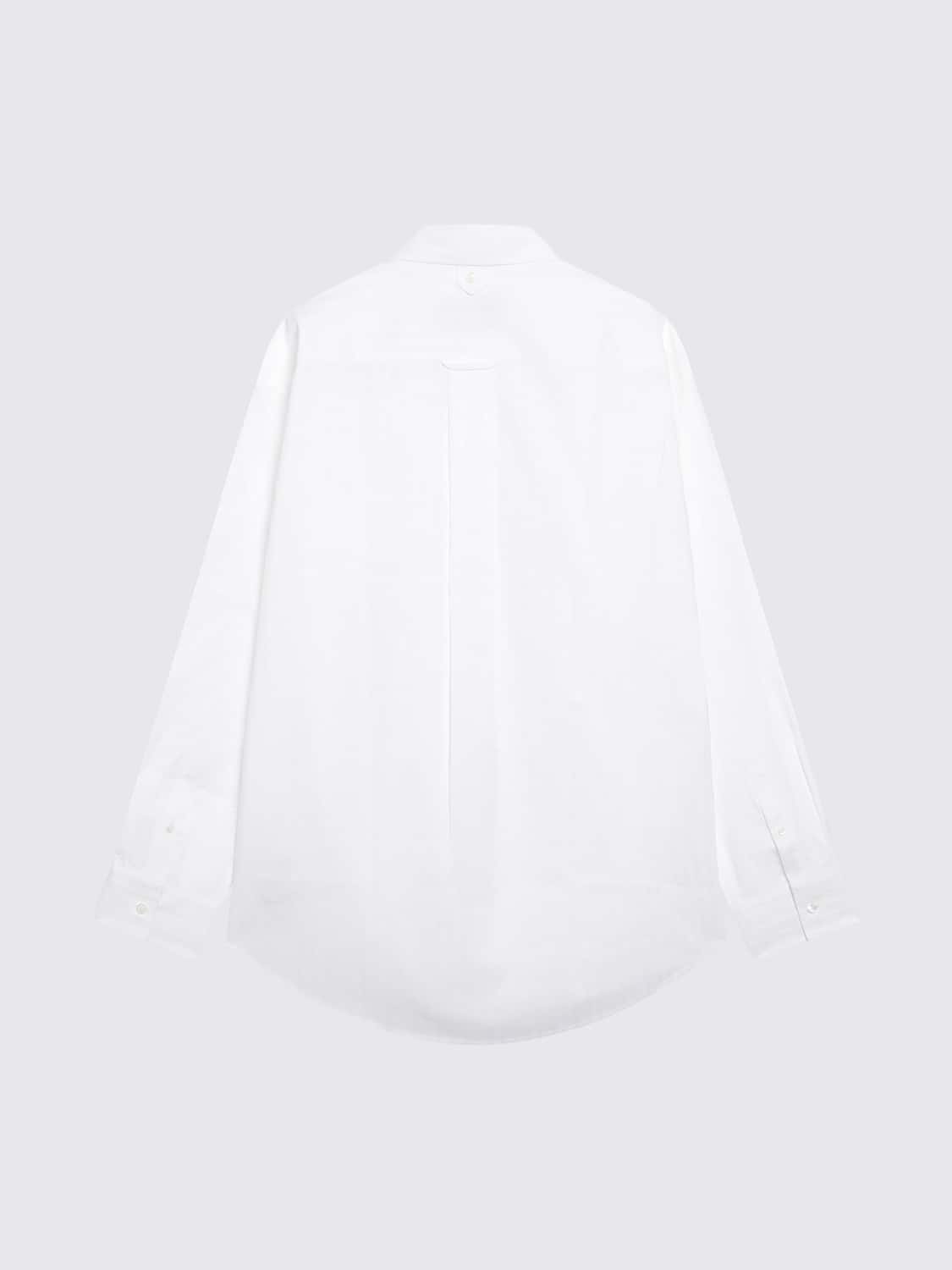 AMI PARIS CAMICIA: Camicia Ami Paris in popeline di cotone con abbottonatura a scomparsa, Bianco - Img 3