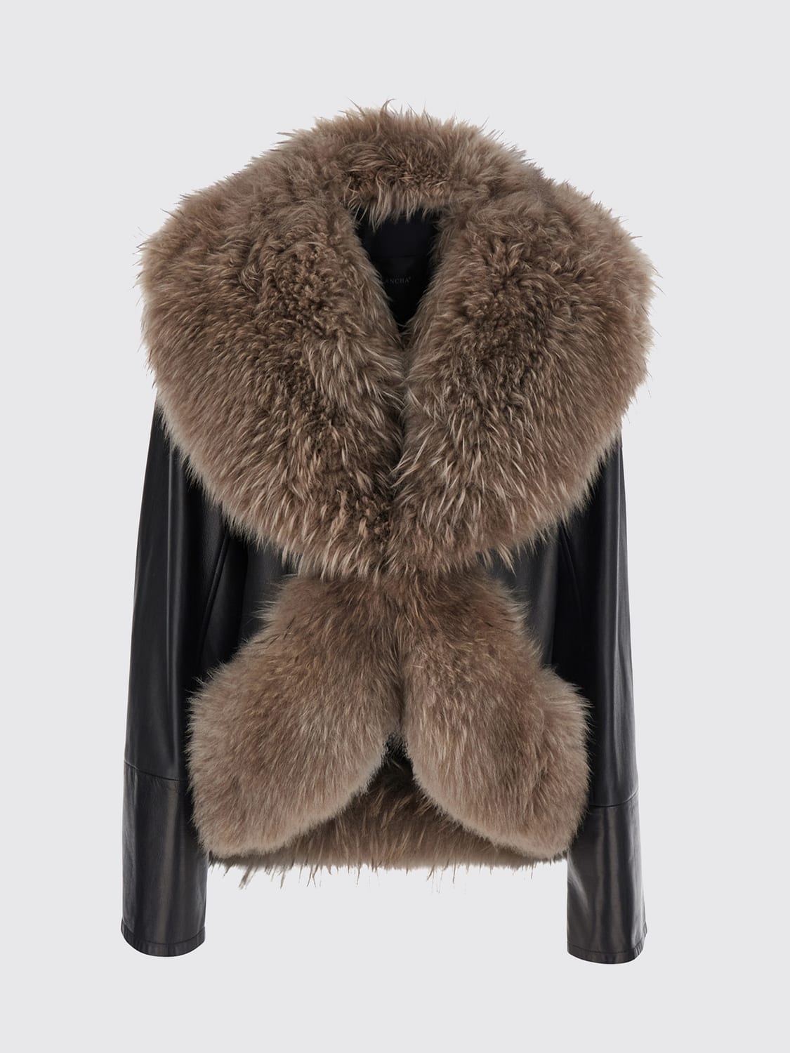 BLANCHA ABRIGO DE PIEL: Chaqueta mujer Blancha, Negro - Img 2