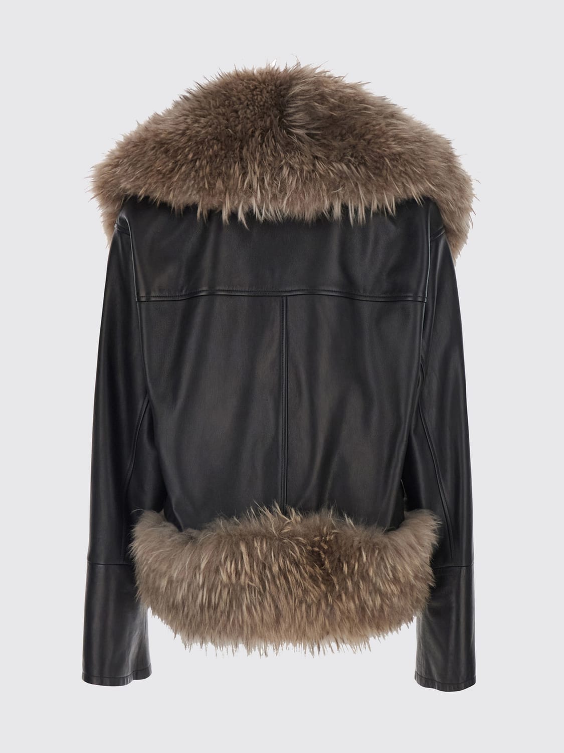 BLANCHA ABRIGO DE PIEL: Chaqueta mujer Blancha, Negro - Img 3
